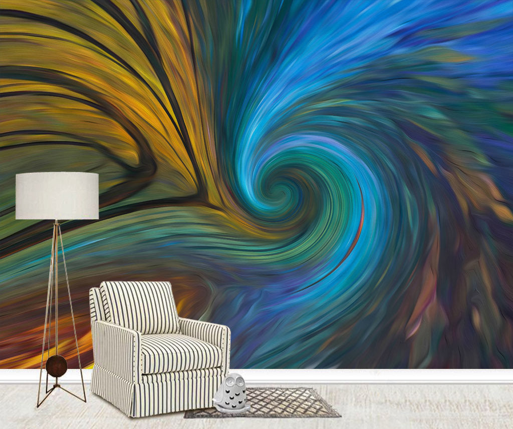 3D Blue Vortex WG429 Wall Murals