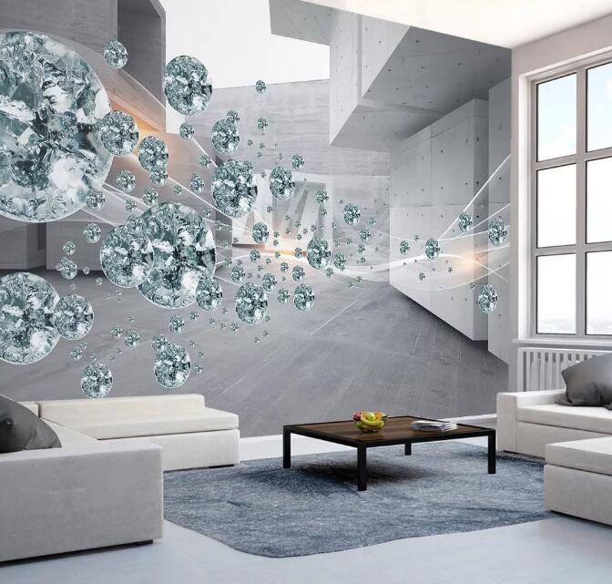 3D Diamond Beads WG521 Wall Murals