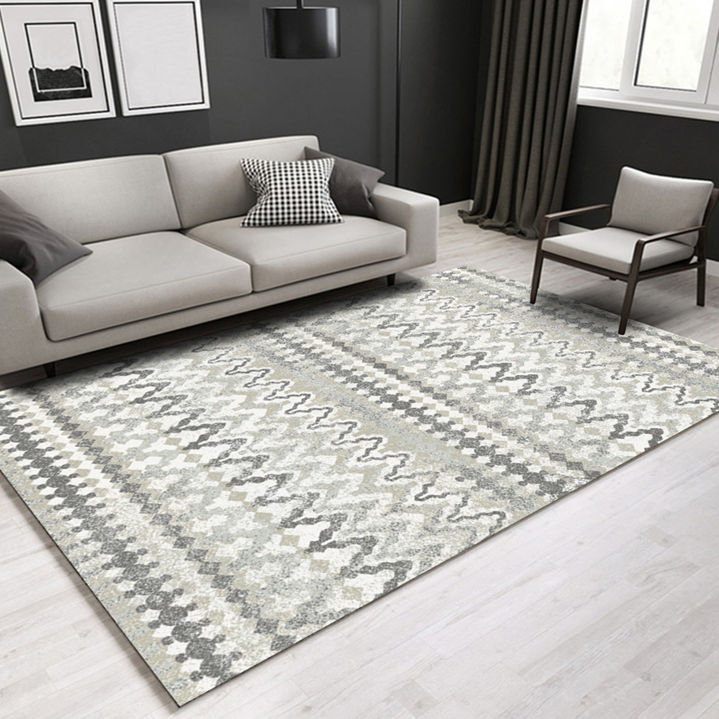 3D Color Geometry WG214 Non Slip Rug Mat Mat AJ Creativity Home