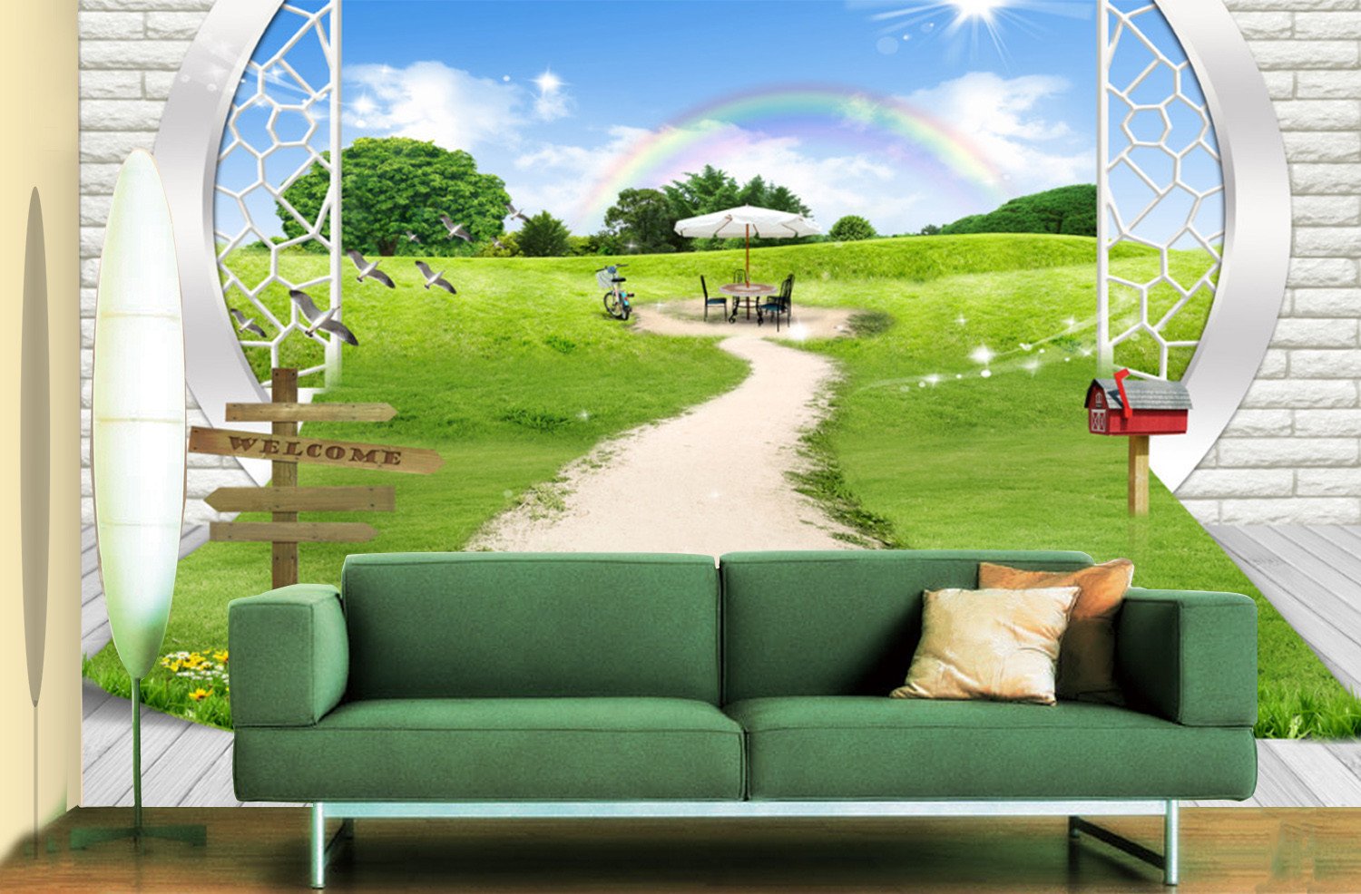 3D Blue Sky Prairie 582 Wallpaper AJ Wallpaper