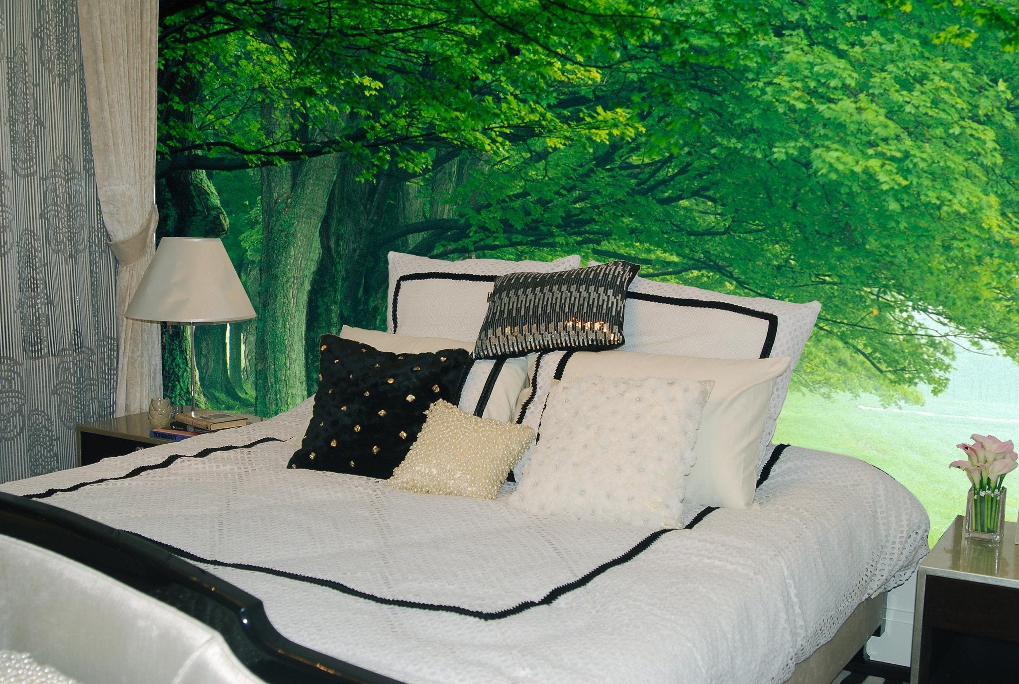 Green Lawn And Trees Wallpaper AJ Wallpaper