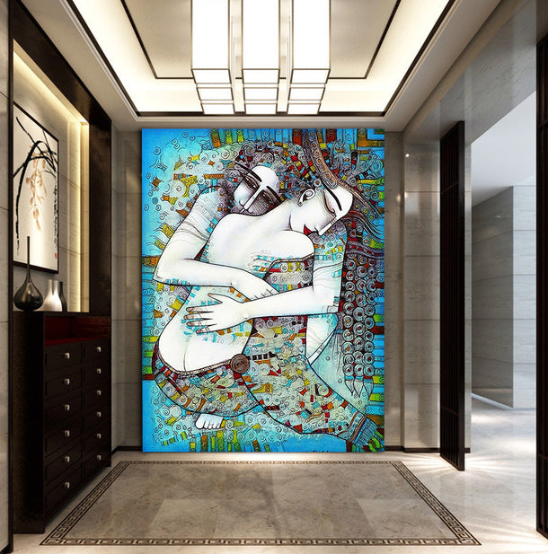 3D Girl Hug WG144 Wall Murals