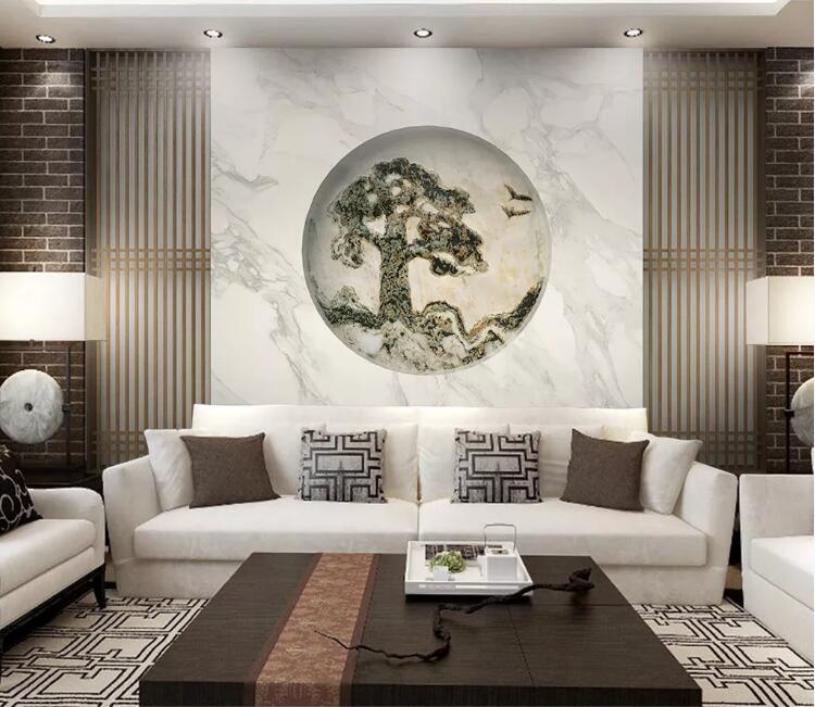 3D Big Pine Tree WC254 Wall Murals