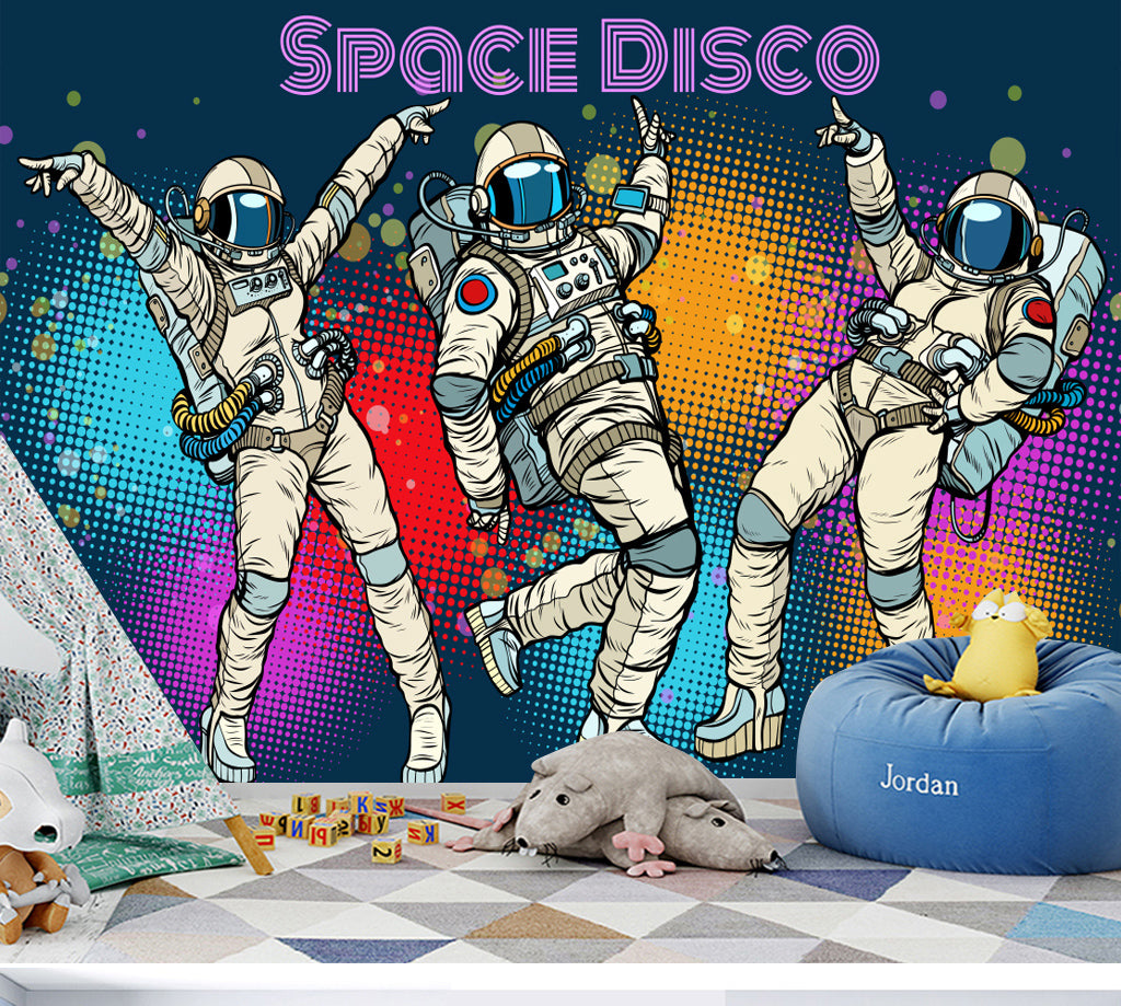 3D Happy Astronaut WC072 Wall Murals