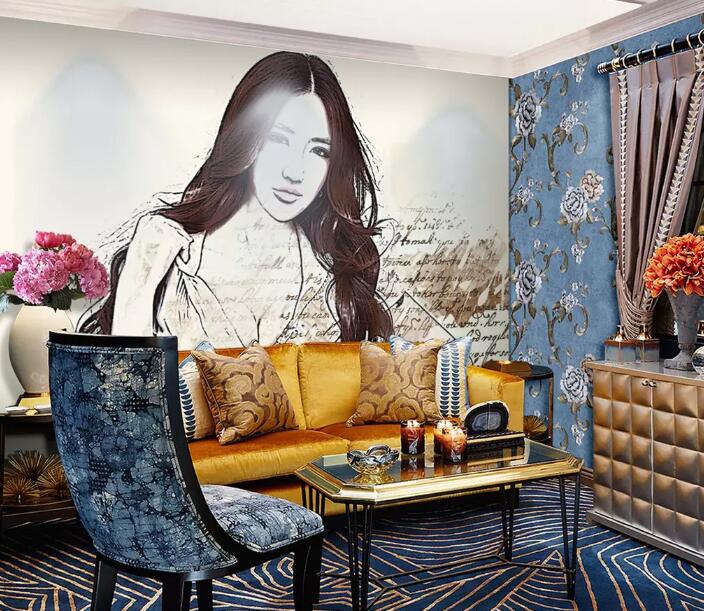 3D Woman Letter WG1087 Wall Murals