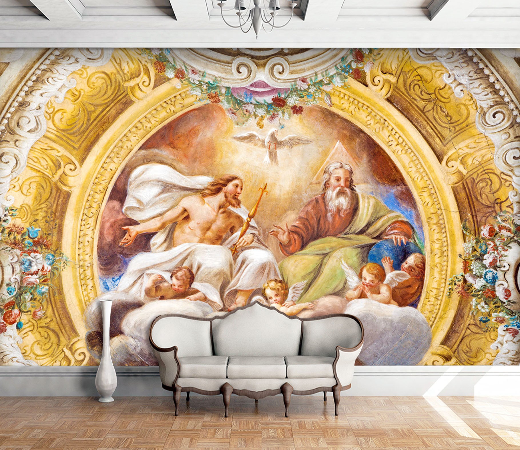 3D Golden God 1602 Wall Murals
