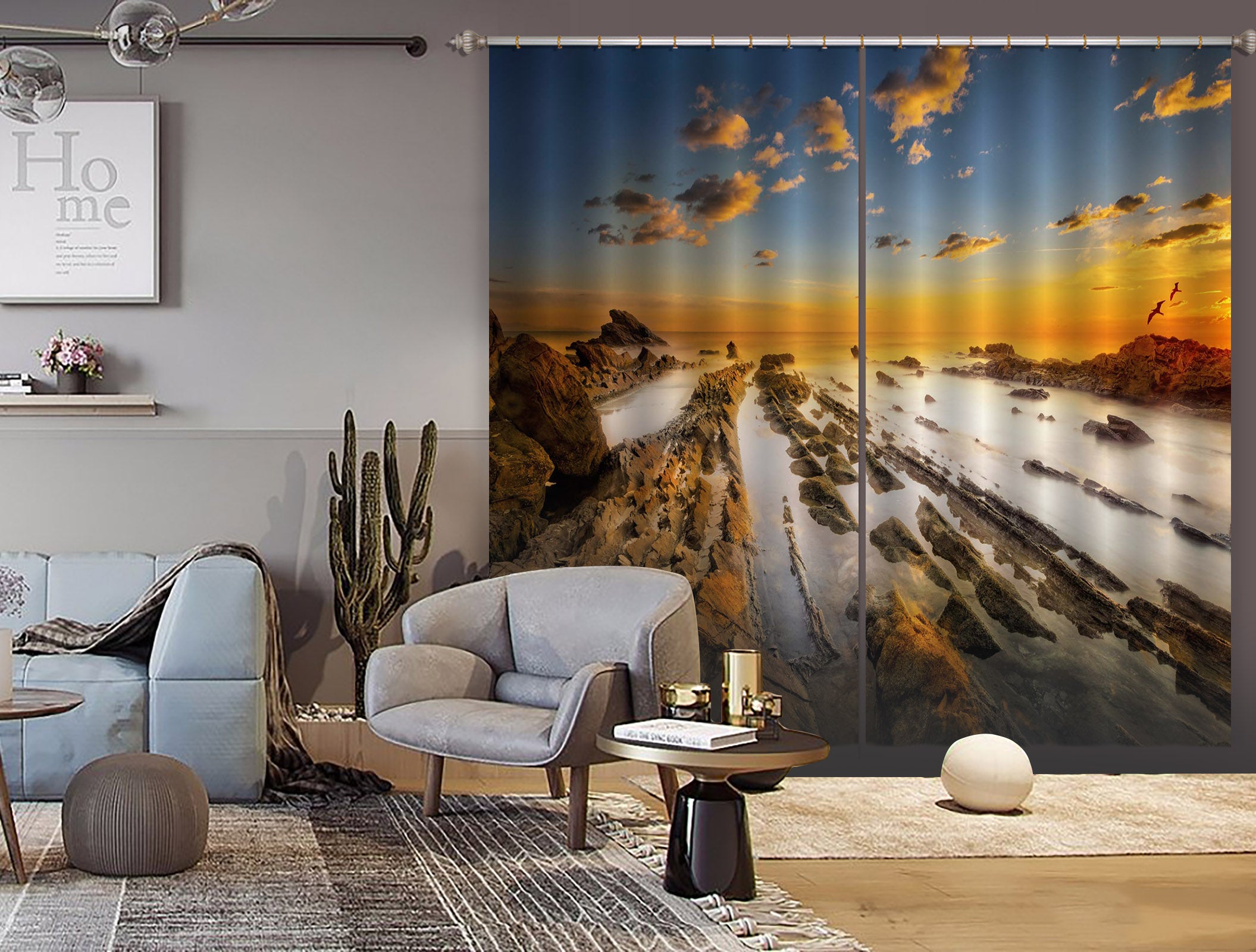 3D River Stones 144 Marco Carmassi Curtain Curtains Drapes