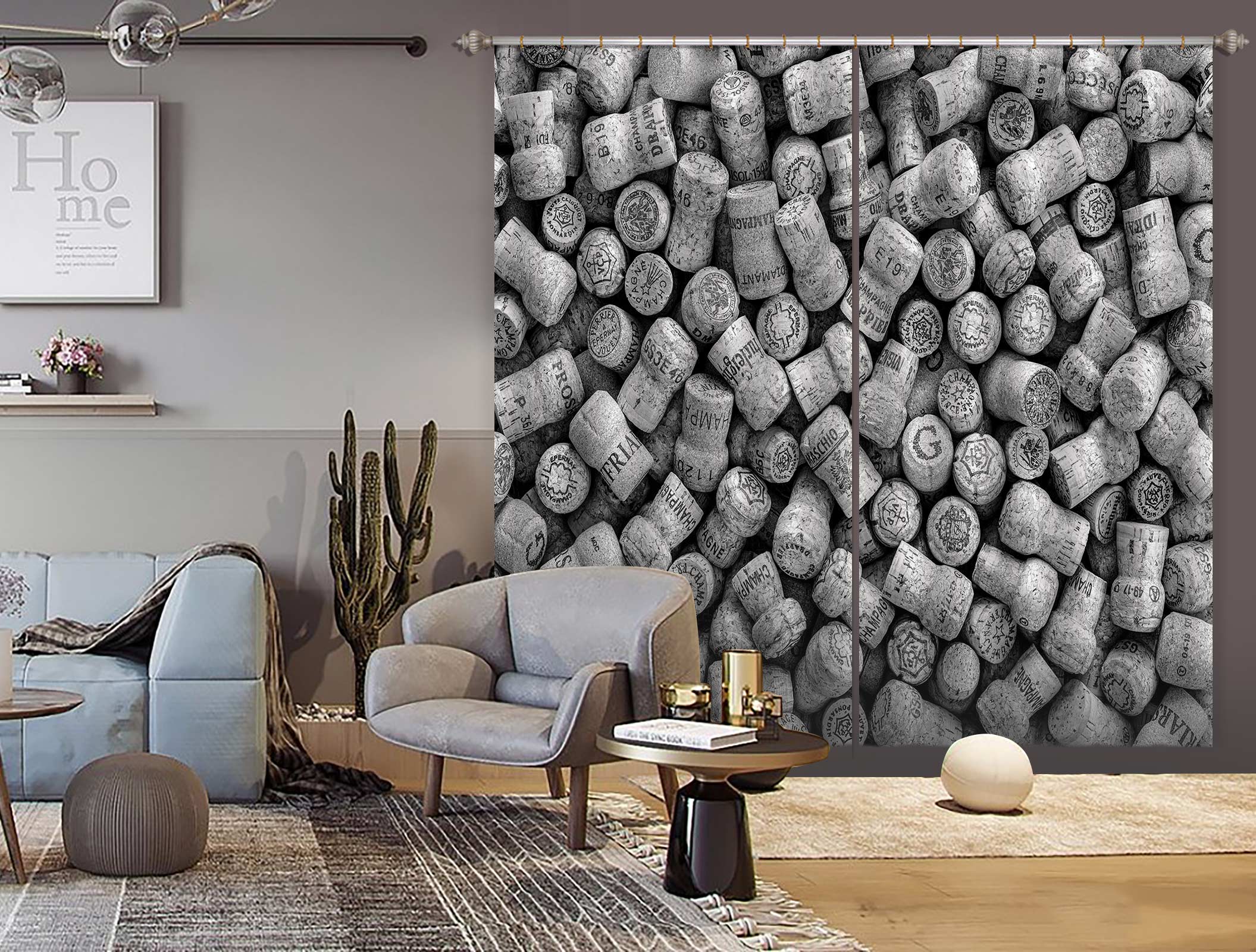 3D Gray Bottle 6580 Assaf Frank Curtain Curtains Drapes