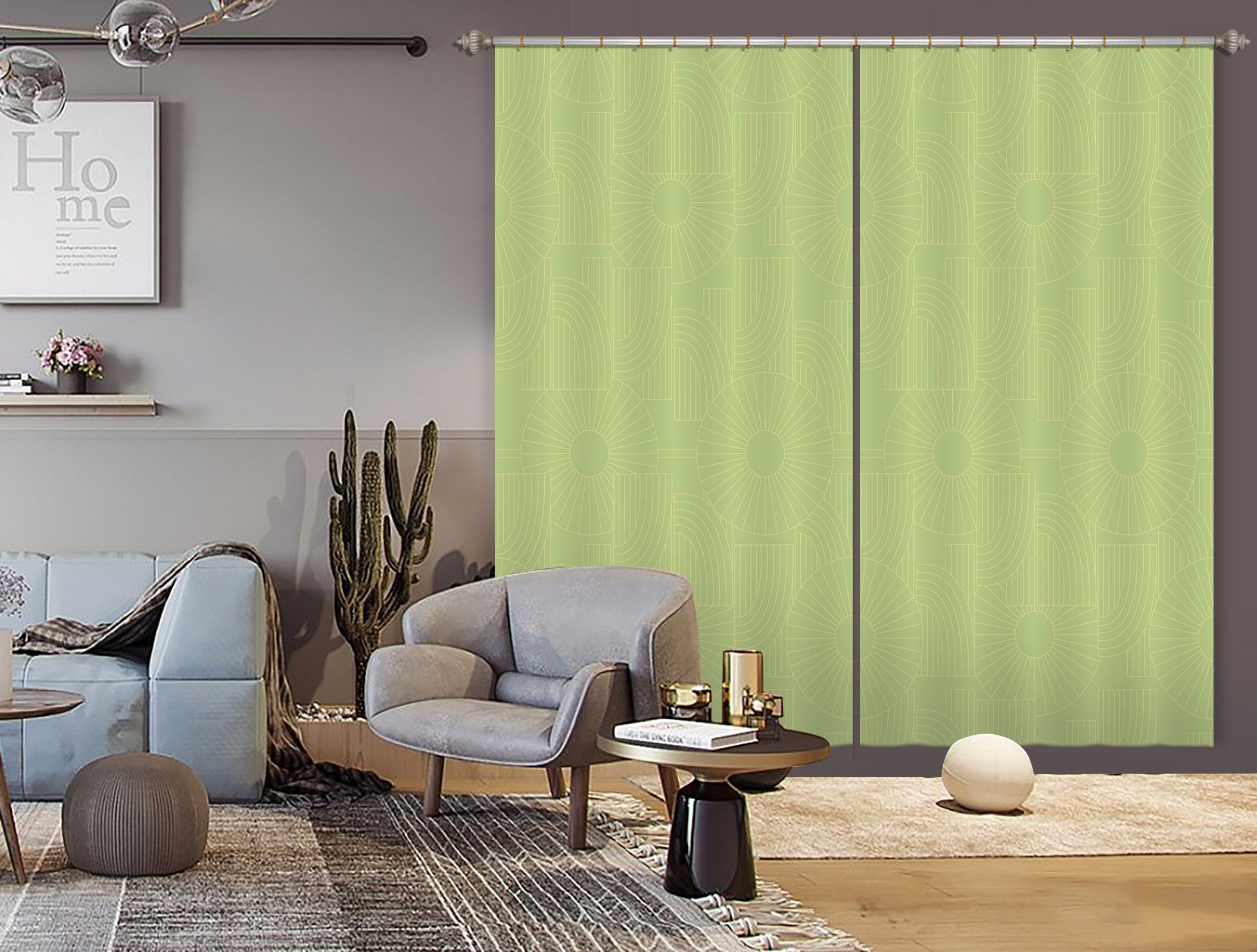 3D Green 98122 Kasumi Loffler Curtain Curtains Drapes
