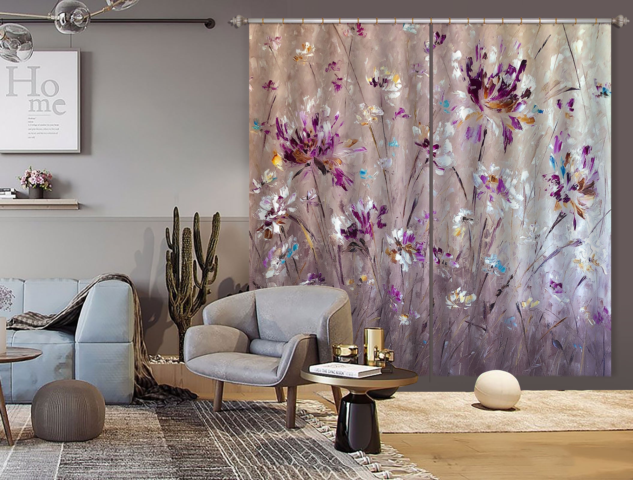 3D Cute Wildflowers 400 Skromova Marina Curtain Curtains Drapes