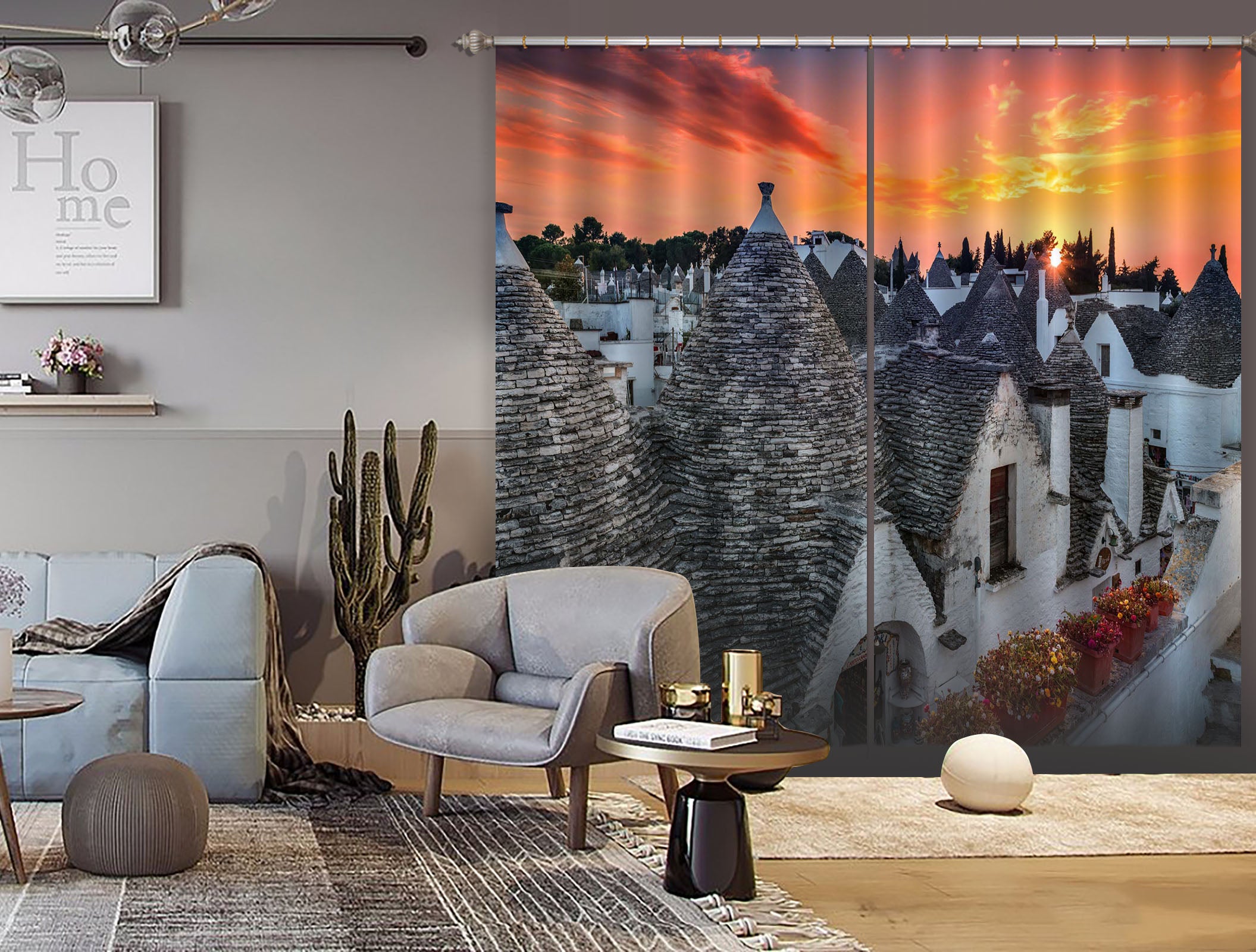 3D Cold City 171 Marco Carmassi Curtain Curtains Drapes