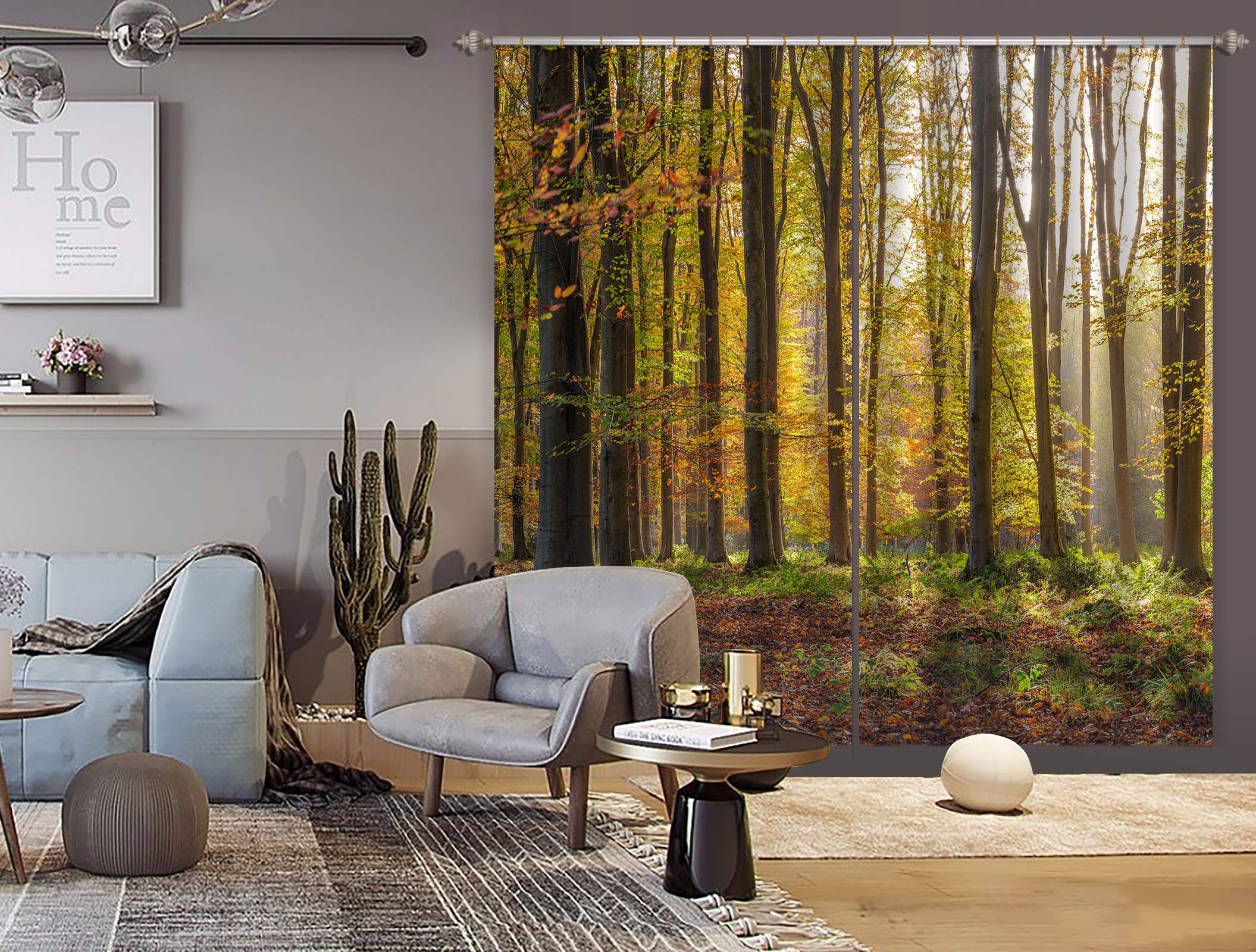 3D Forest Meadow 6577 Assaf Frank Curtain Curtains Drapes