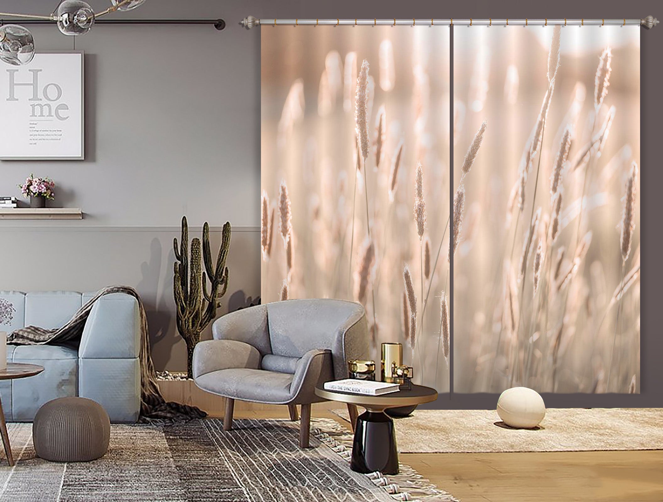 3D Autumn Grass 6347 Assaf Frank Curtain Curtains Drapes