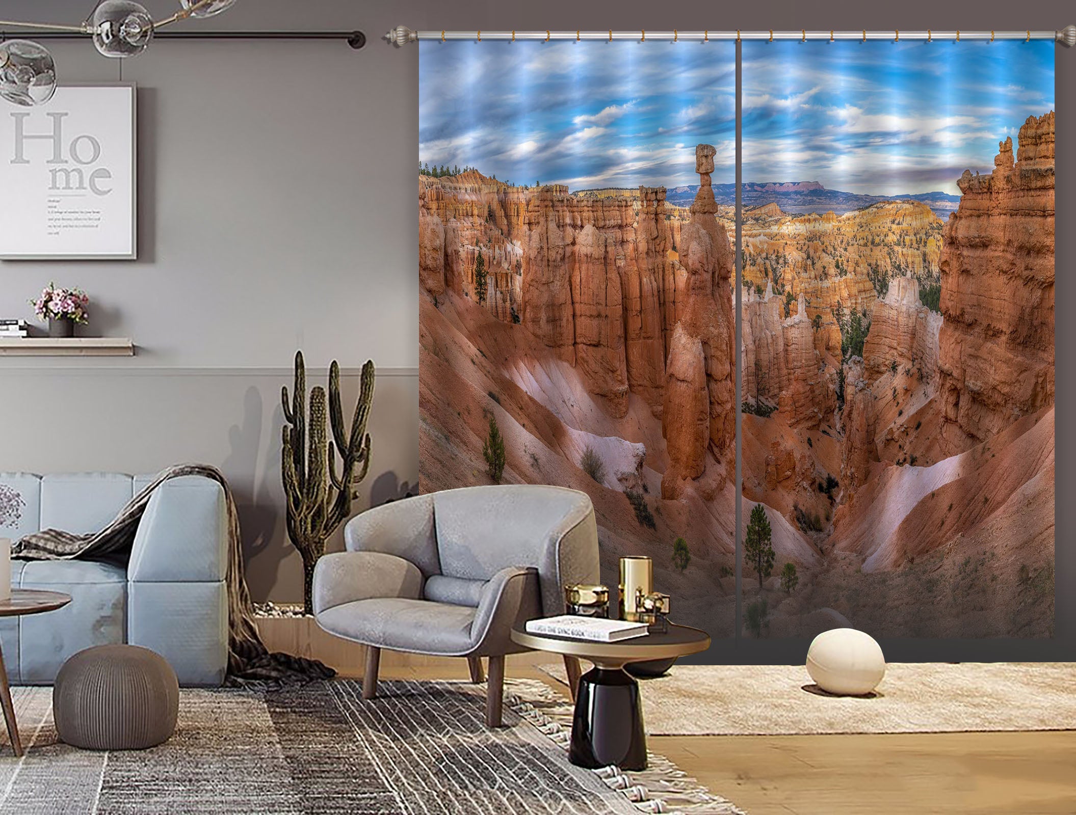 3D Yellow Valley 132 Marco Carmassi Curtain Curtains Drapes