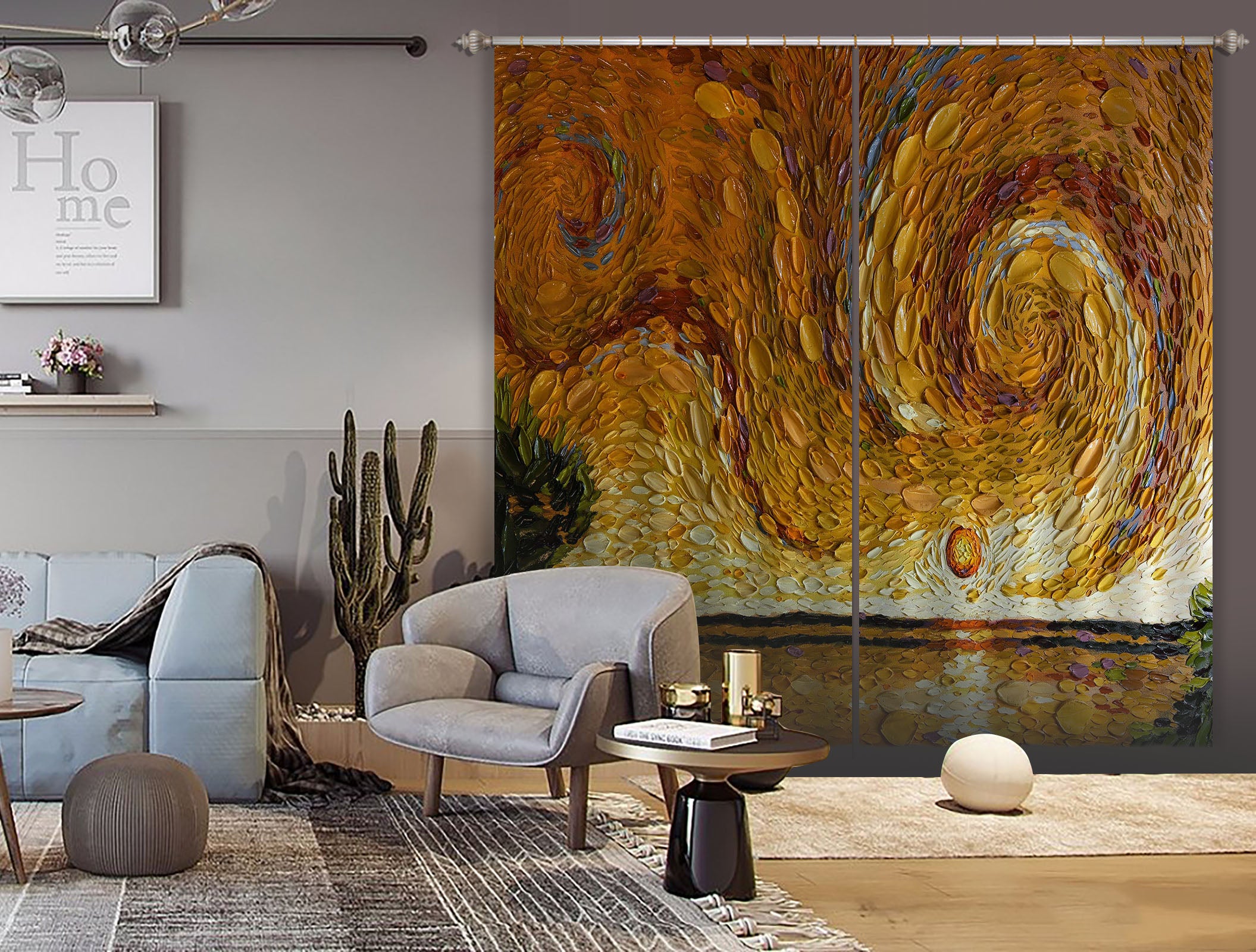 3D Wave Shell 052 Dena Tollefson Curtain Curtains Drapes