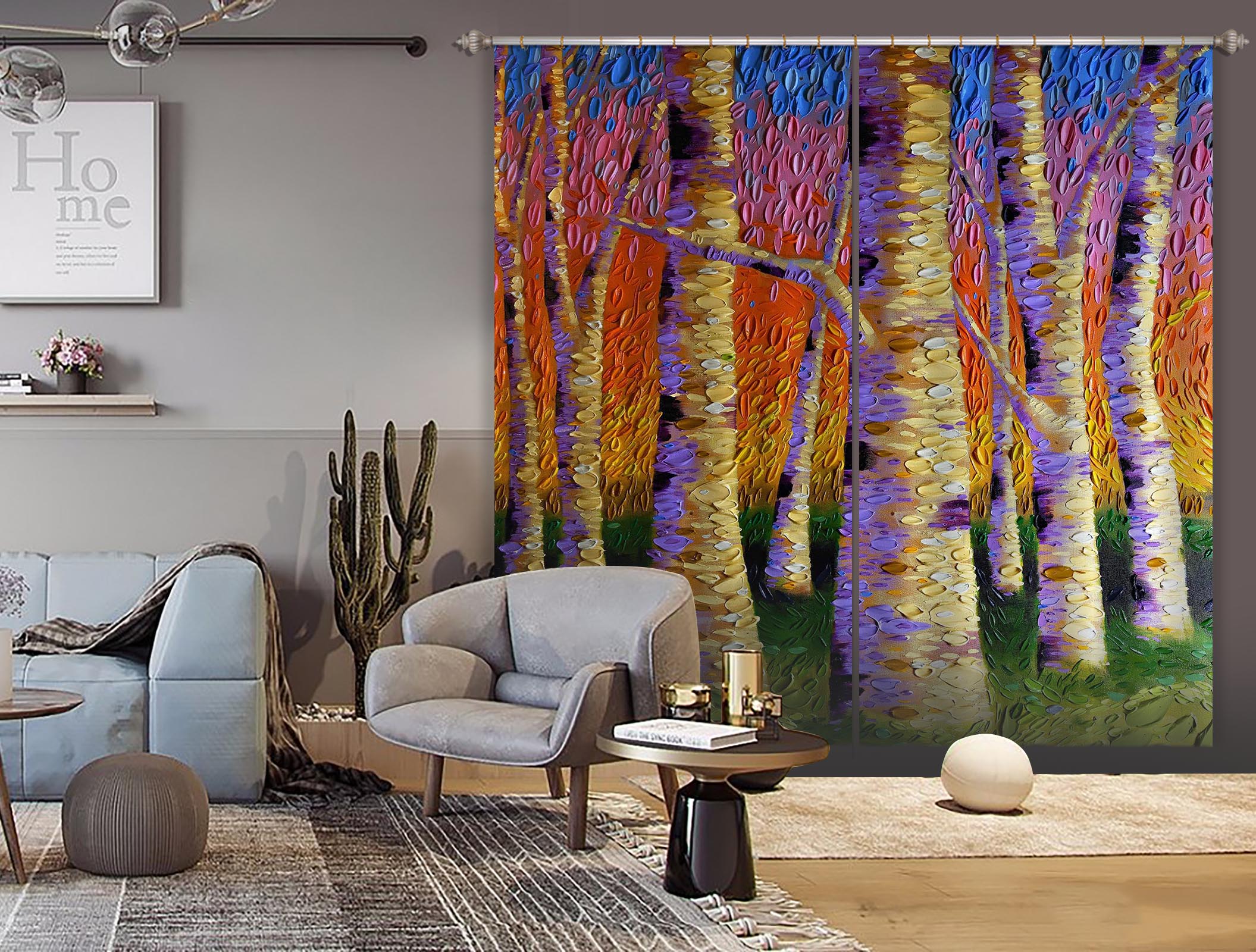 3D Rainbow Connection 057 Dena Tollefson Curtain Curtains Drapes