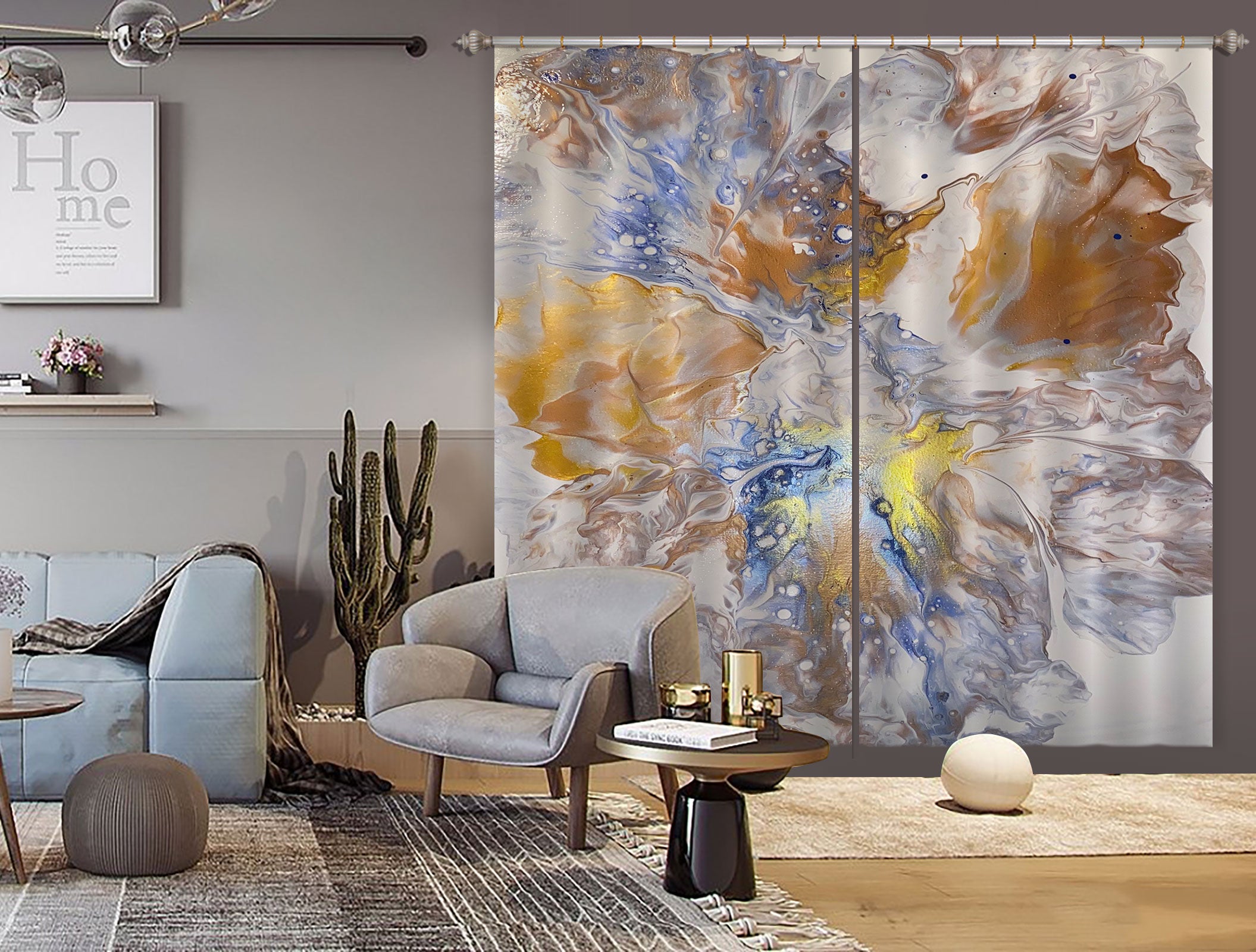 3D Bloom Butterfly 037 Valerie Latrice Curtain Curtains Drapes