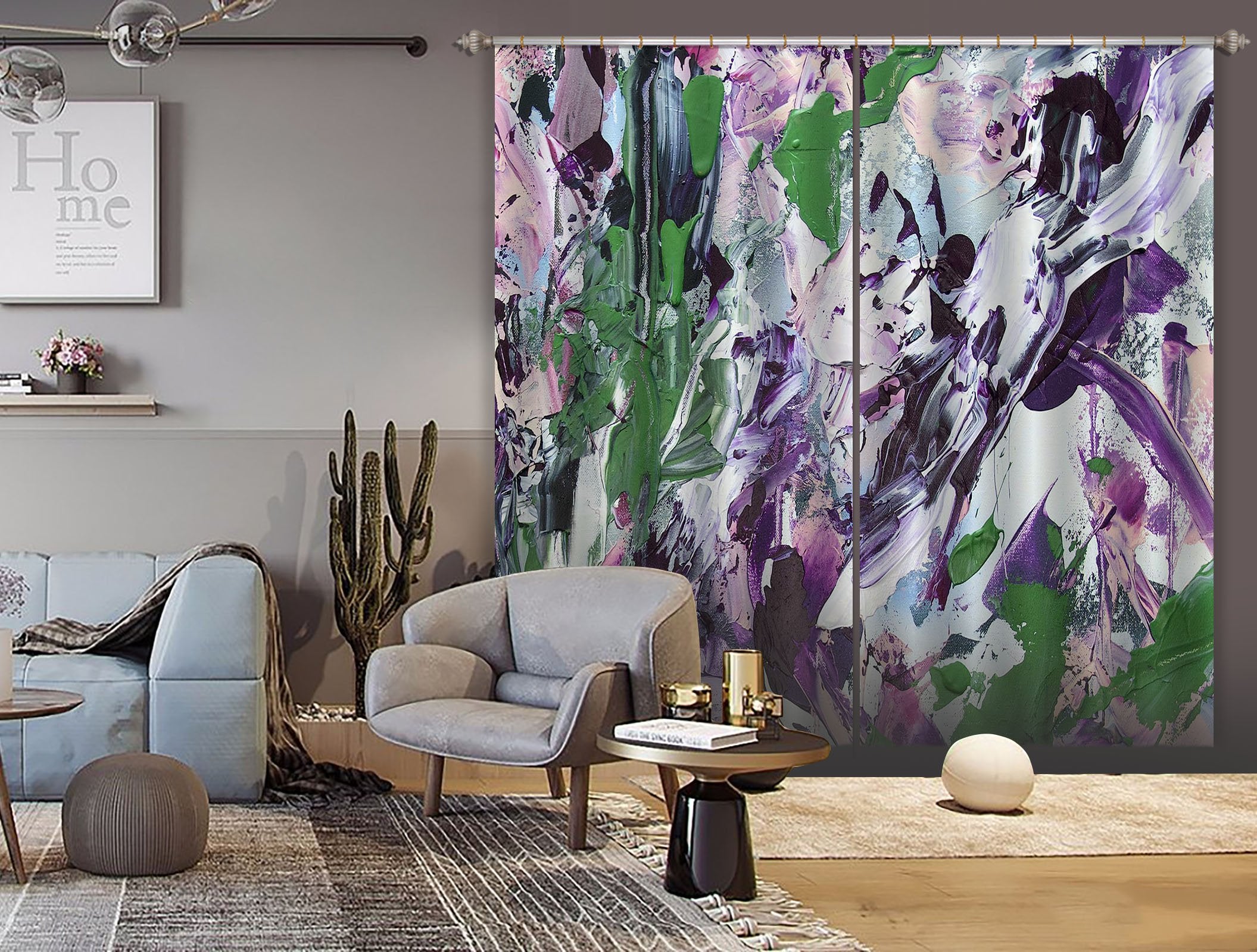 3D Abstract Flowers 252 Allan P. Friedlander Curtain Curtains Drapes Wallpaper AJ Wallpaper