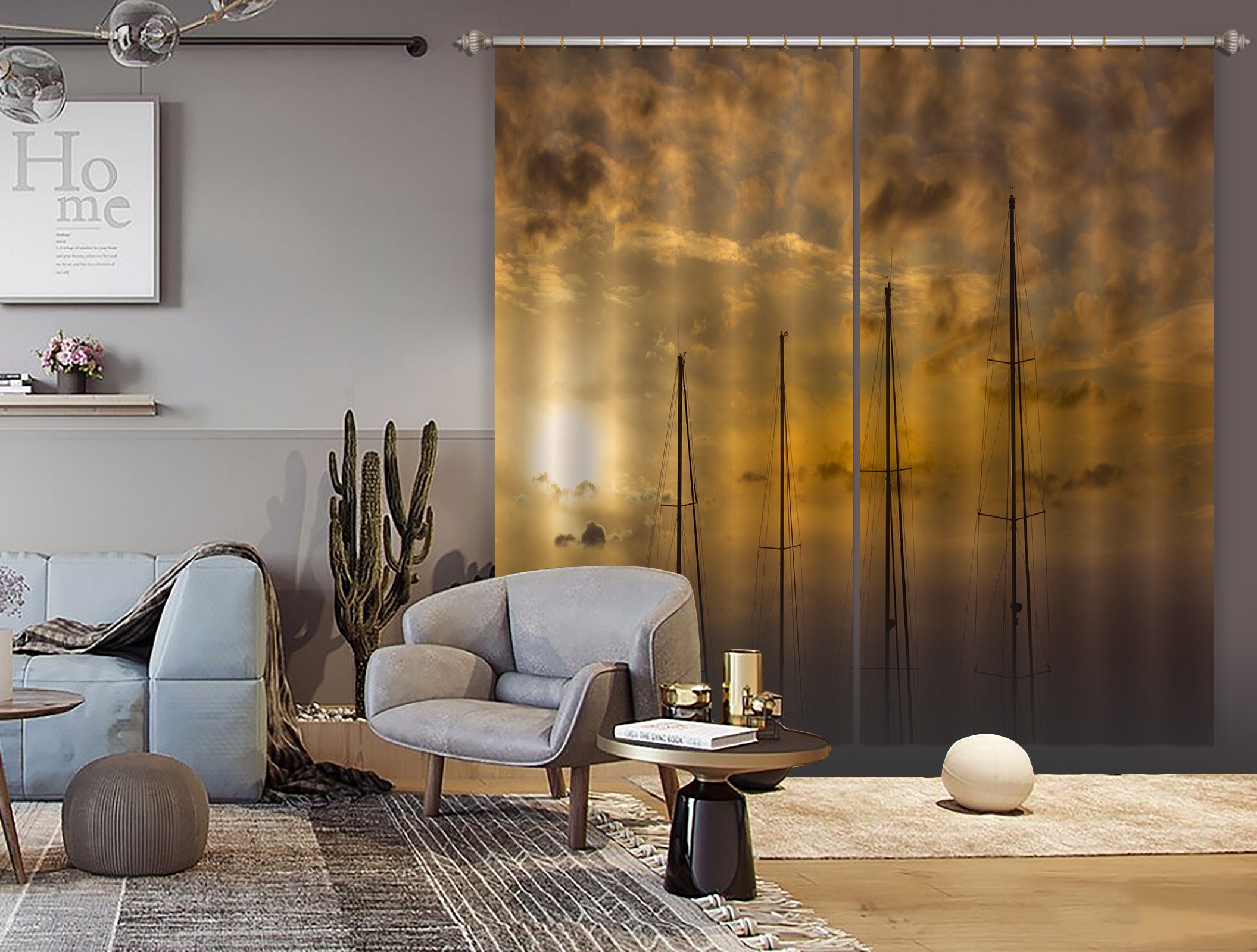 3D Four Trees 148 Marco Carmassi Curtain Curtains Drapes