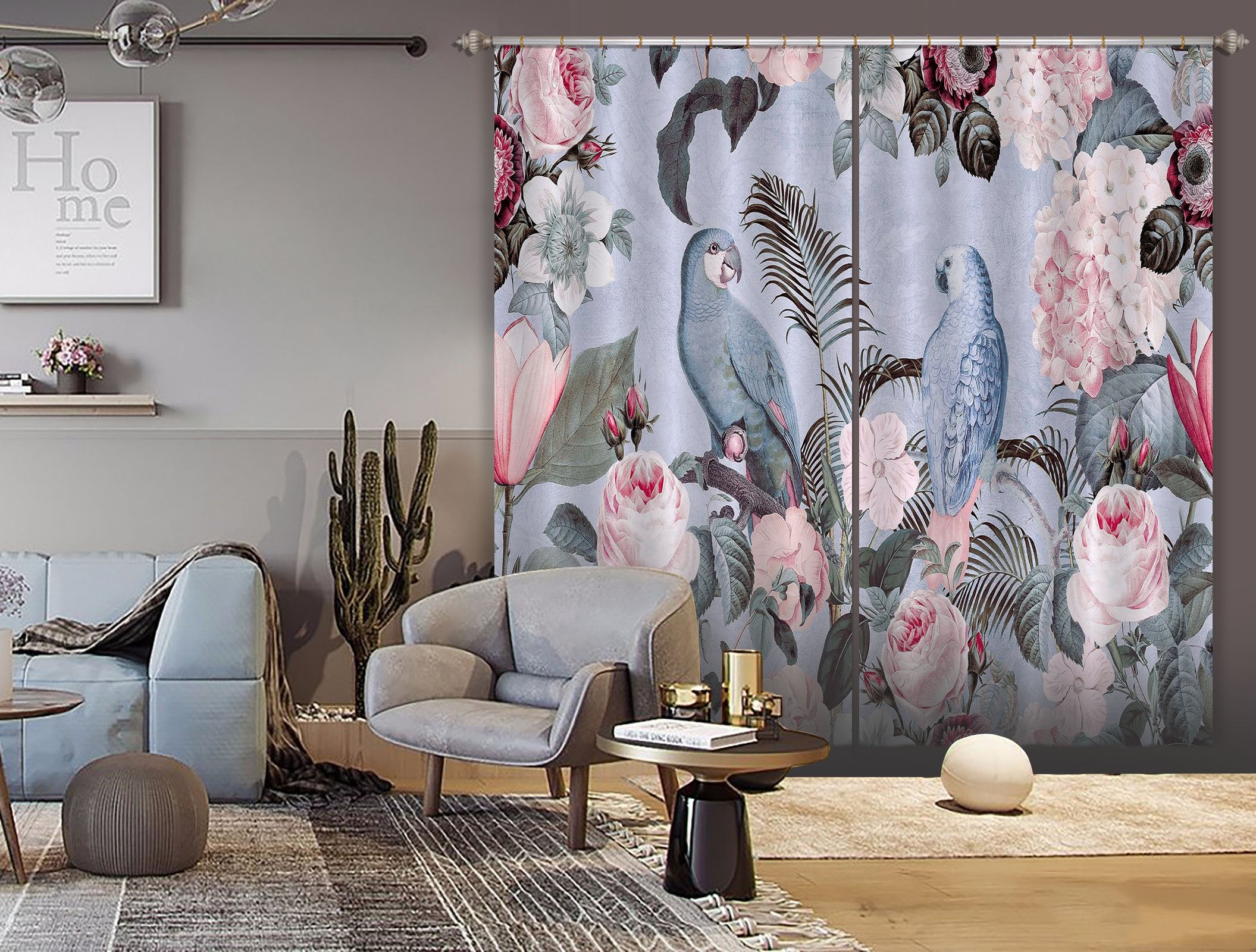 3D Bird Friends 068 Andrea haase Curtain Curtains Drapes Wallpaper AJ Wallpaper