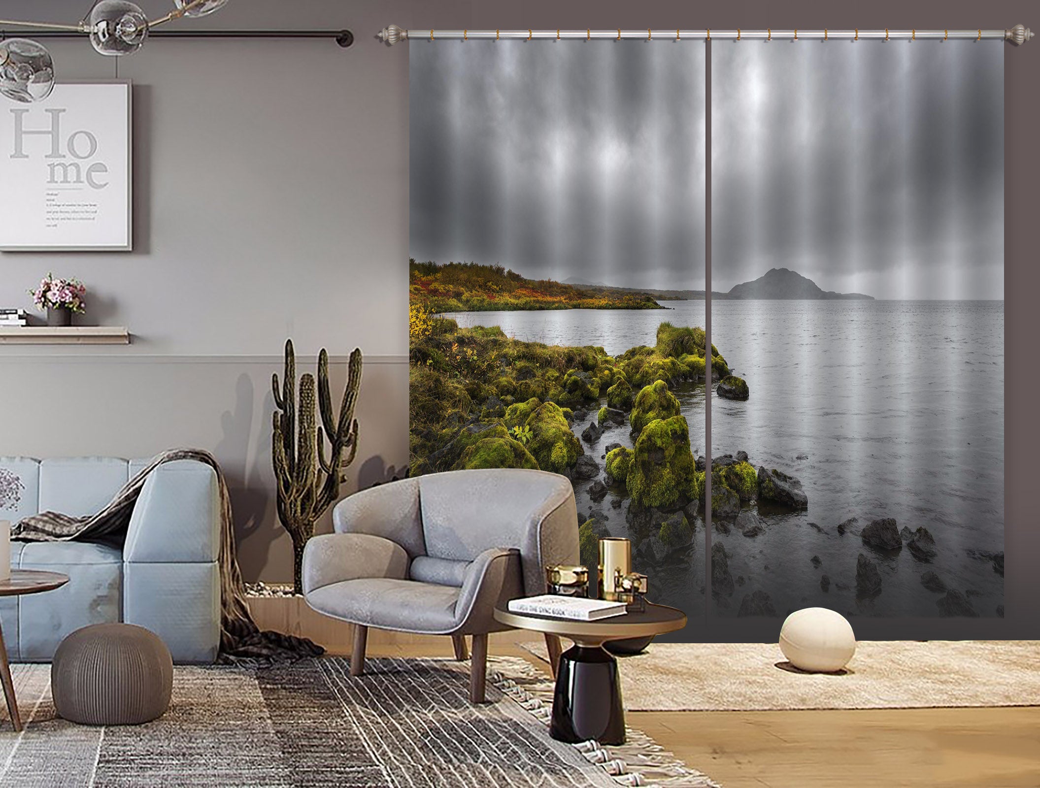 3D Sea Stones 119 Marco Carmassi Curtain Curtains Drapes