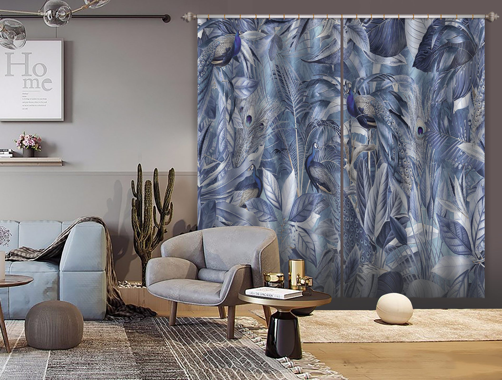 3D Peacock Forest 009 Andrea haase Curtain Curtains Drapes