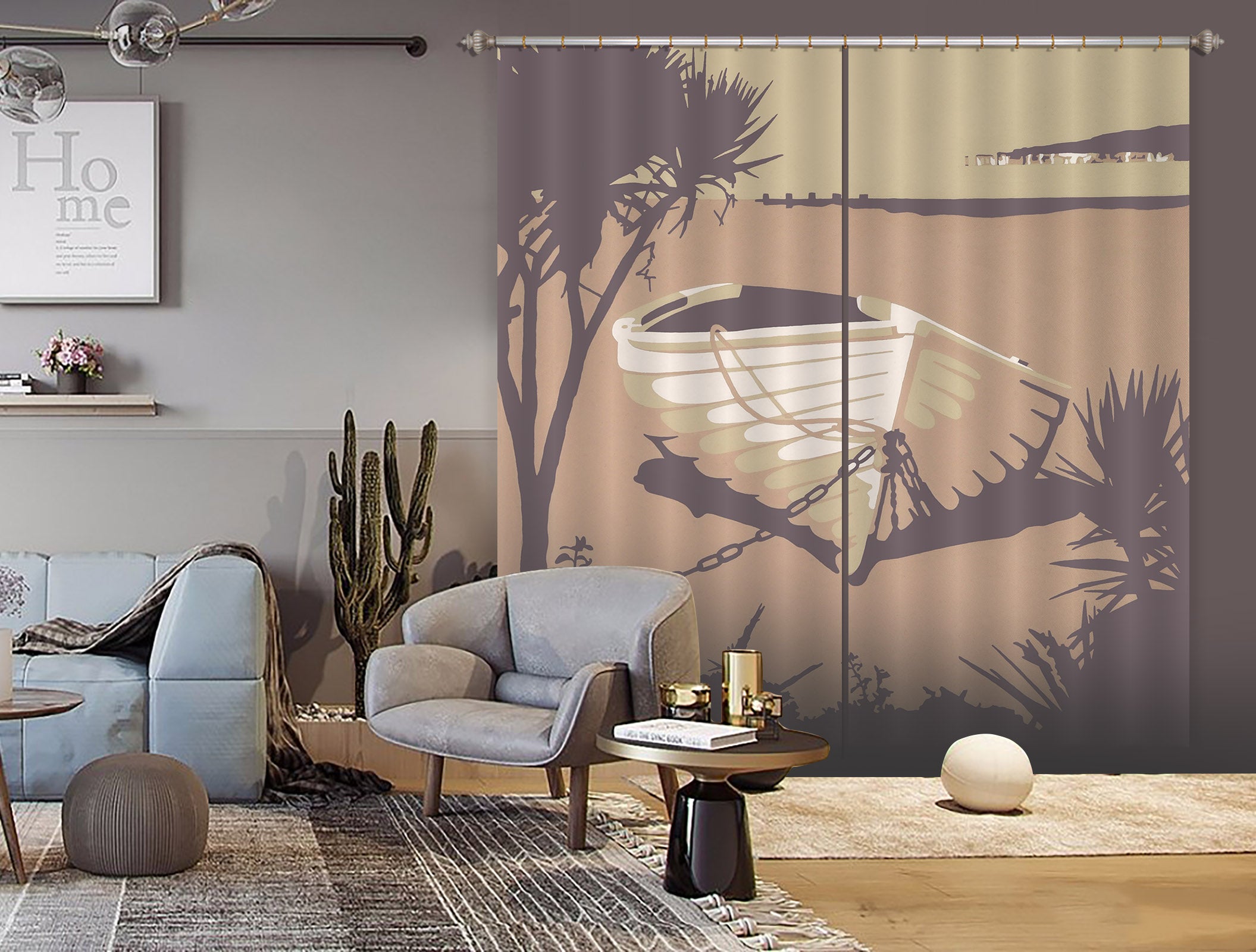 3D PSandbanks The Purbecks 141 Steve Read Curtain Curtains Drapes