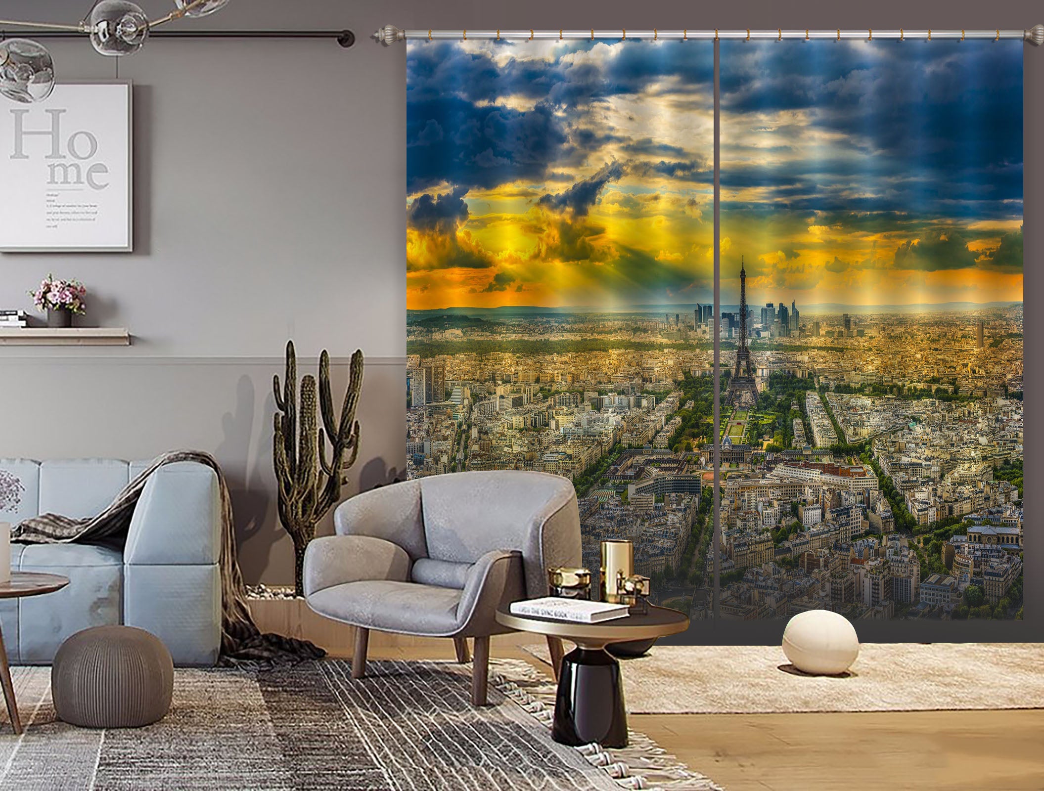 3D Dusk City 137 Marco Carmassi Curtain Curtains Drapes