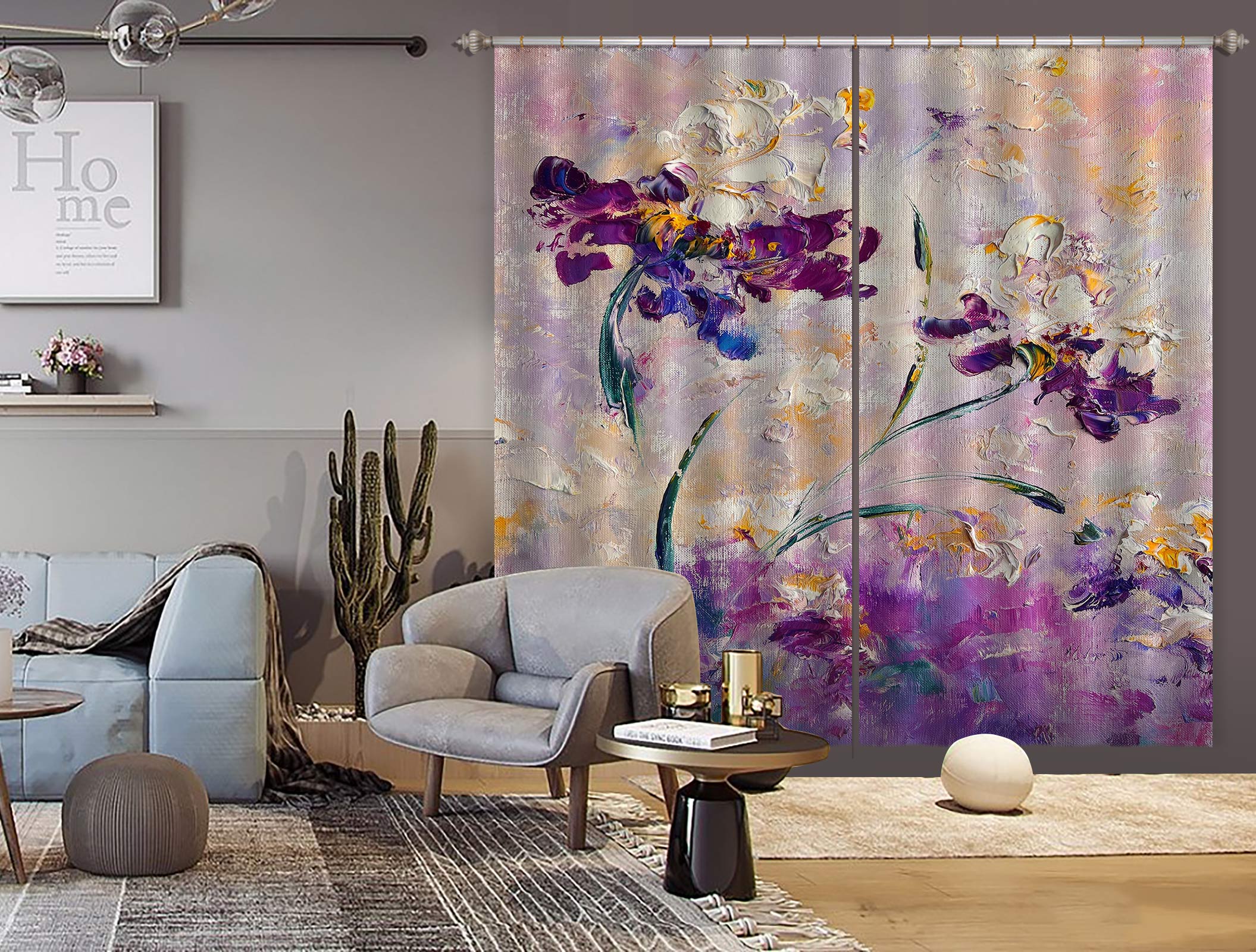 3D Flower Paint 407 Skromova Marina Curtain Curtains Drapes