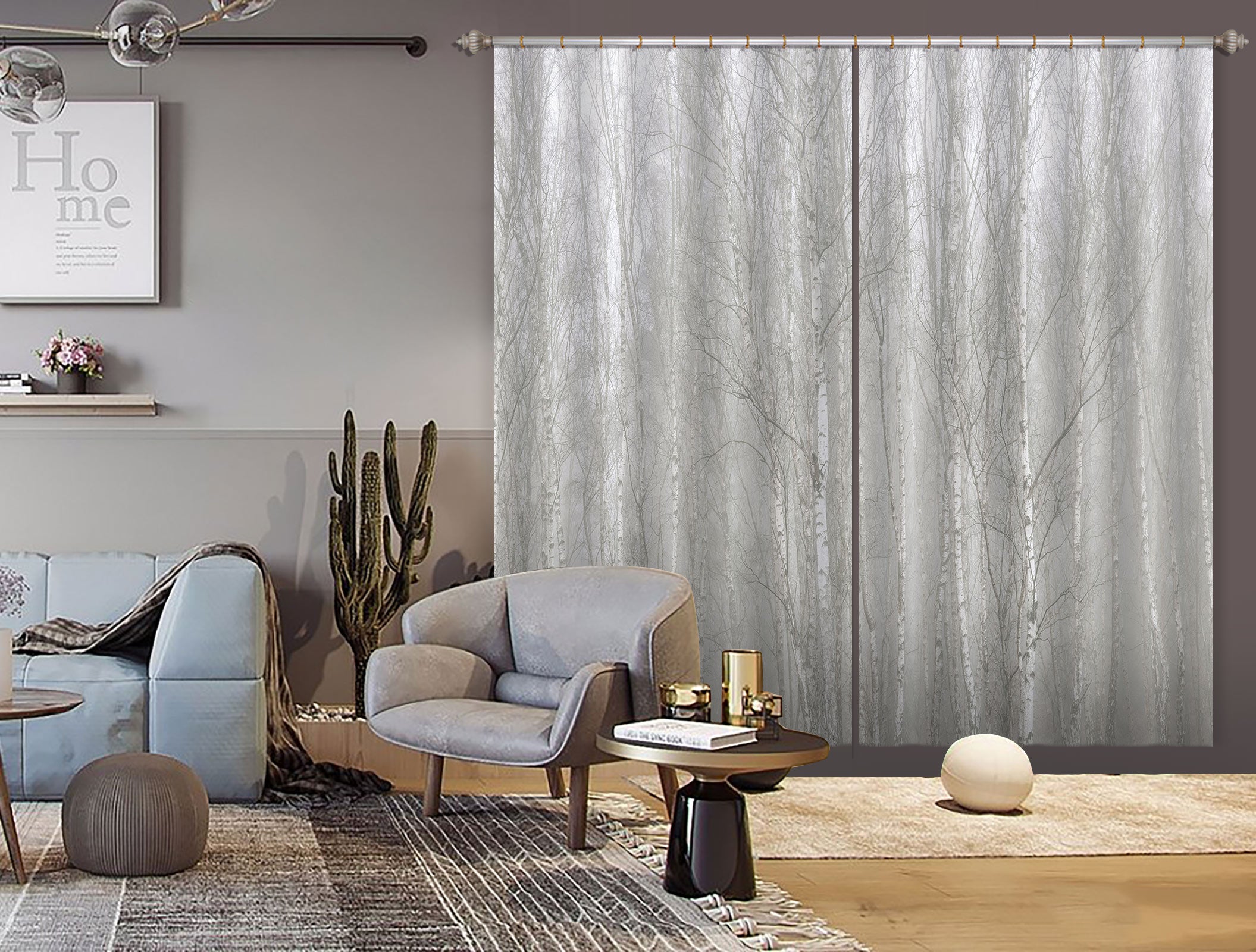 3D Forest Branches 6582 Assaf Frank Curtain Curtains Drapes