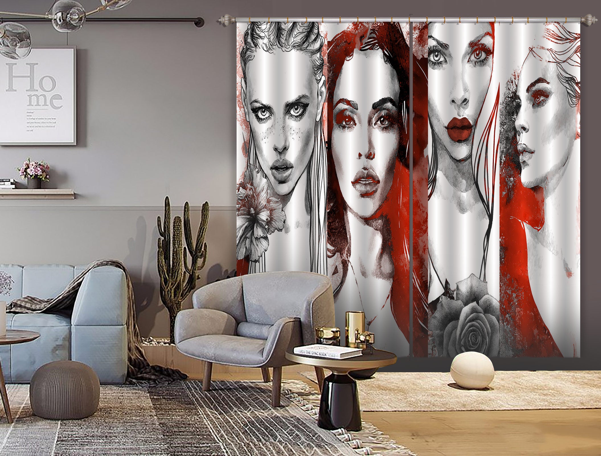 3D Cool Model 023 Curtains Drapes