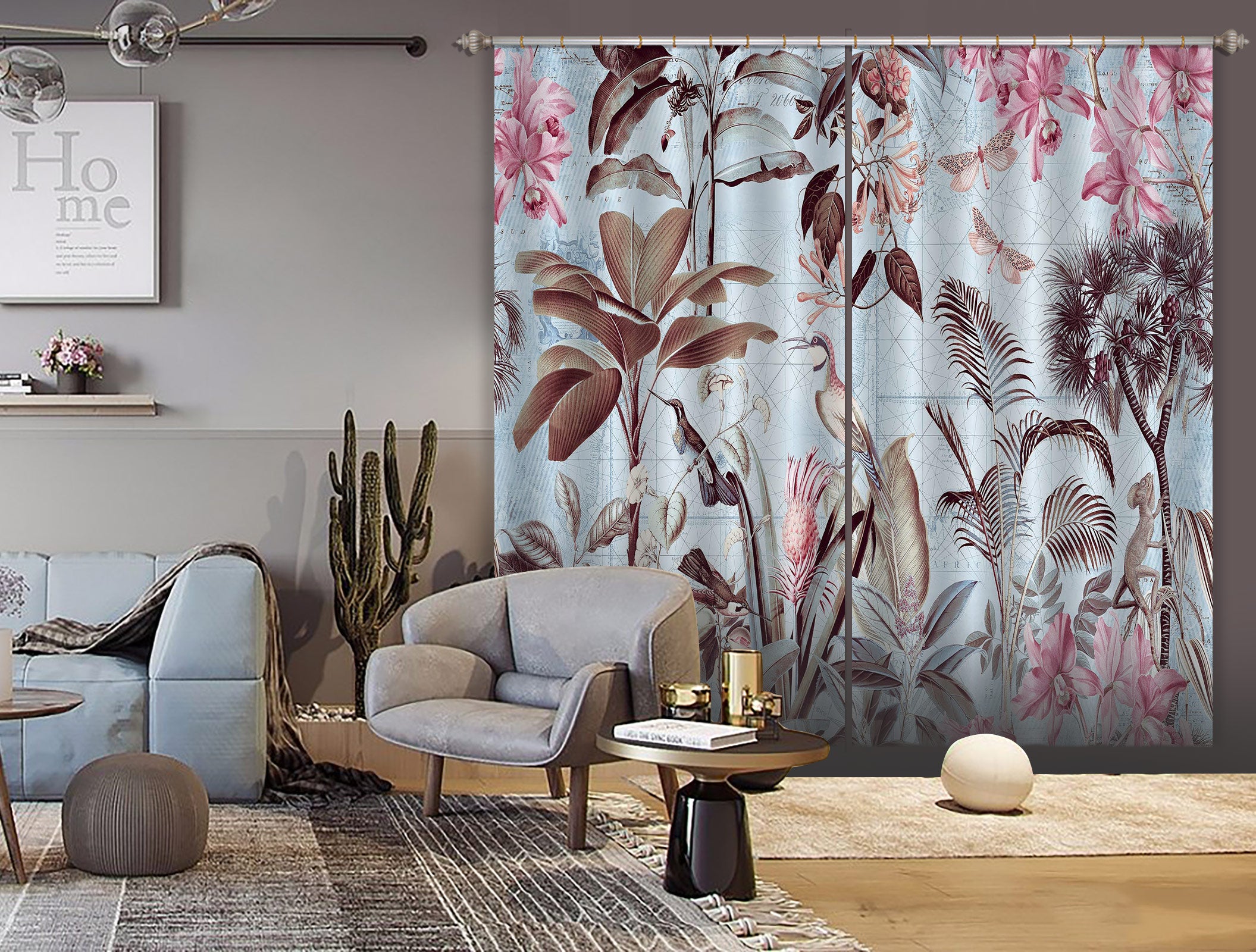 3D Bird Woods 028 Andrea haase Curtain Curtains Drapes