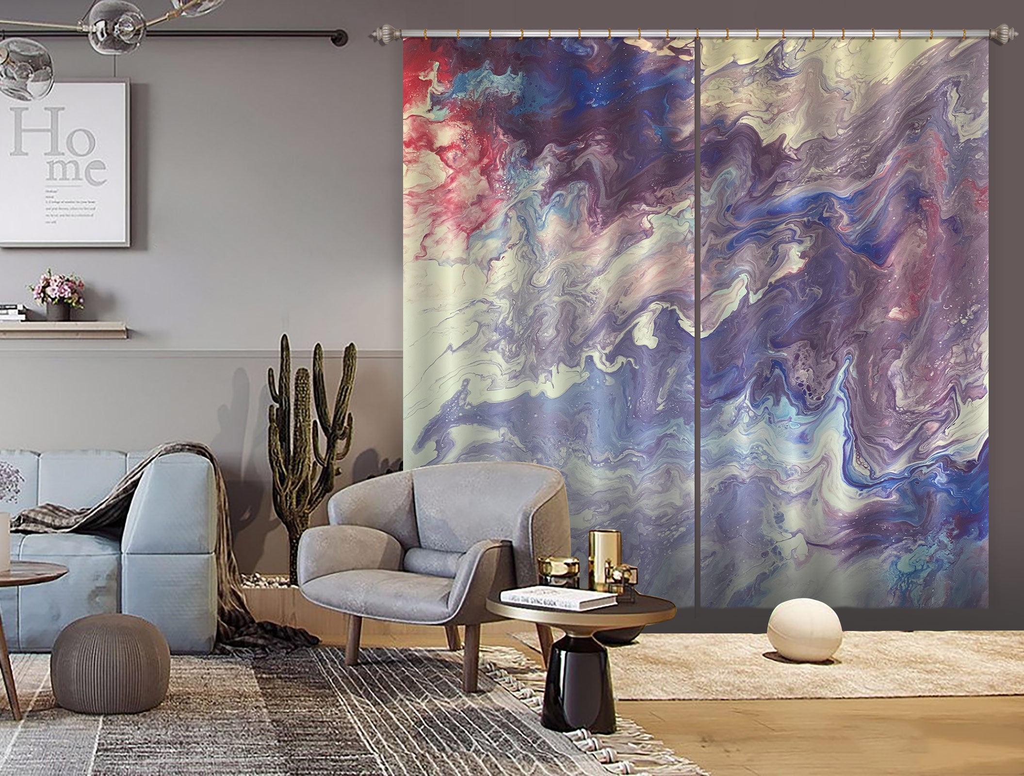 3D Fog Color Pattern 8152 Valerie Latrice Curtain Curtains Drapes