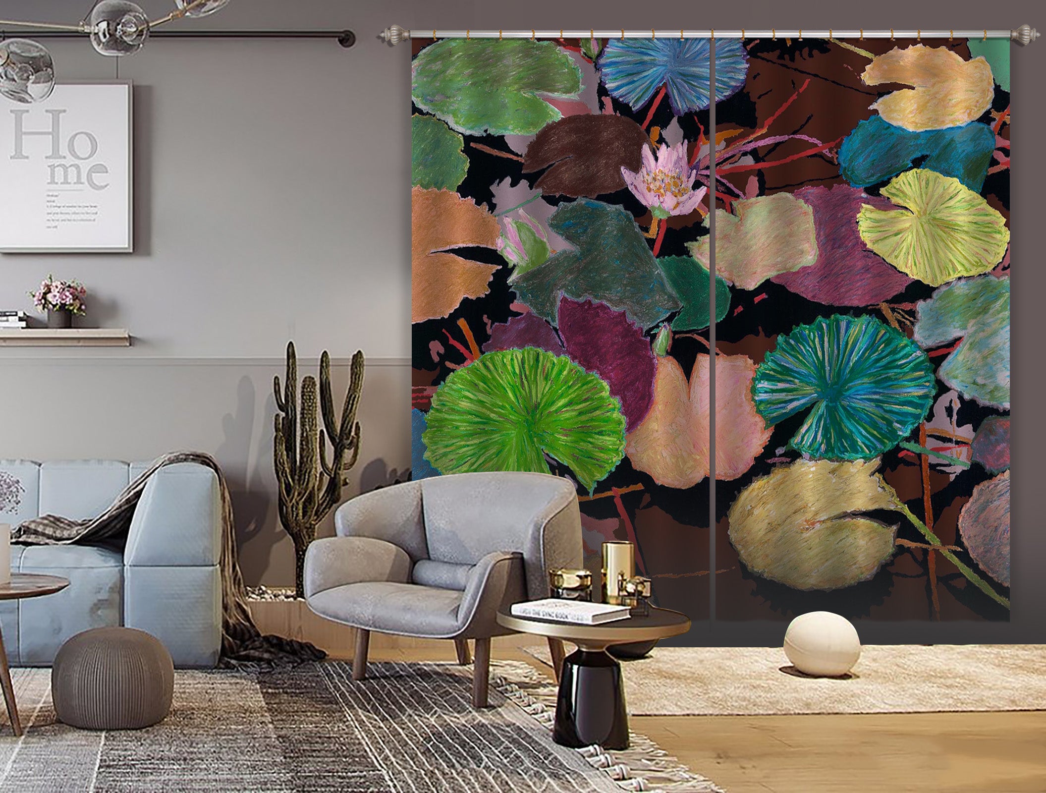 3D Summer Pool 230 Allan P. Friedlander Curtain Curtains Drapes