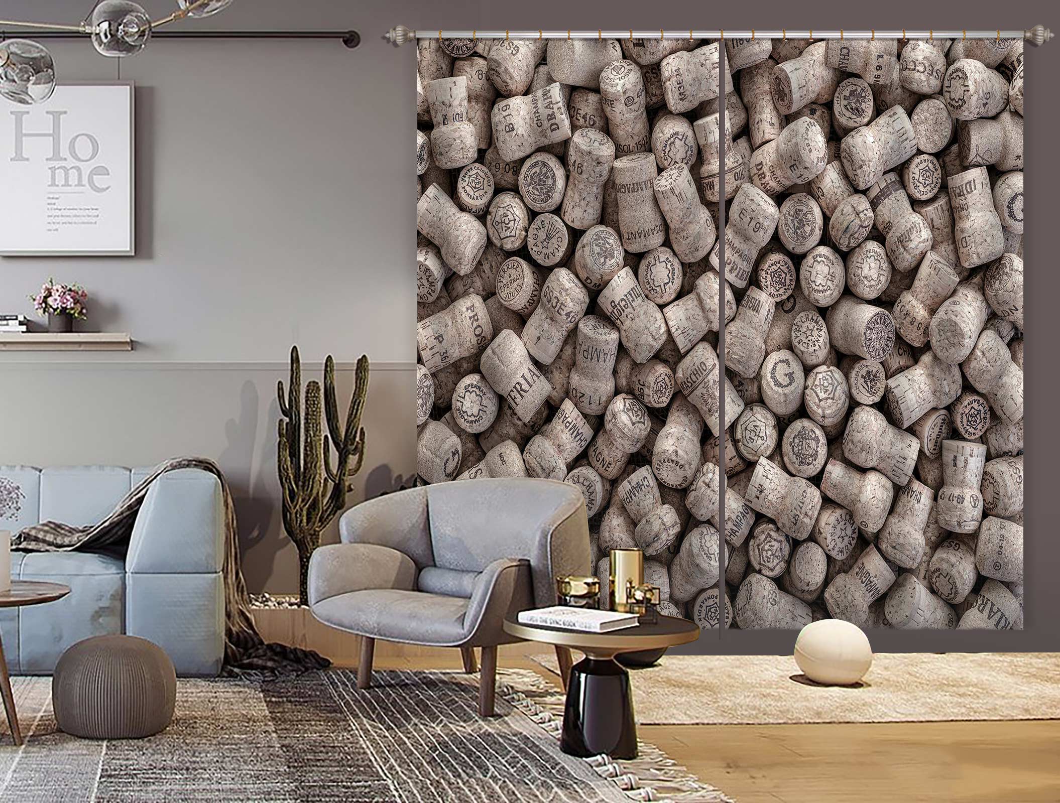 3D Wine Lid 6579 Assaf Frank Curtain Curtains Drapes