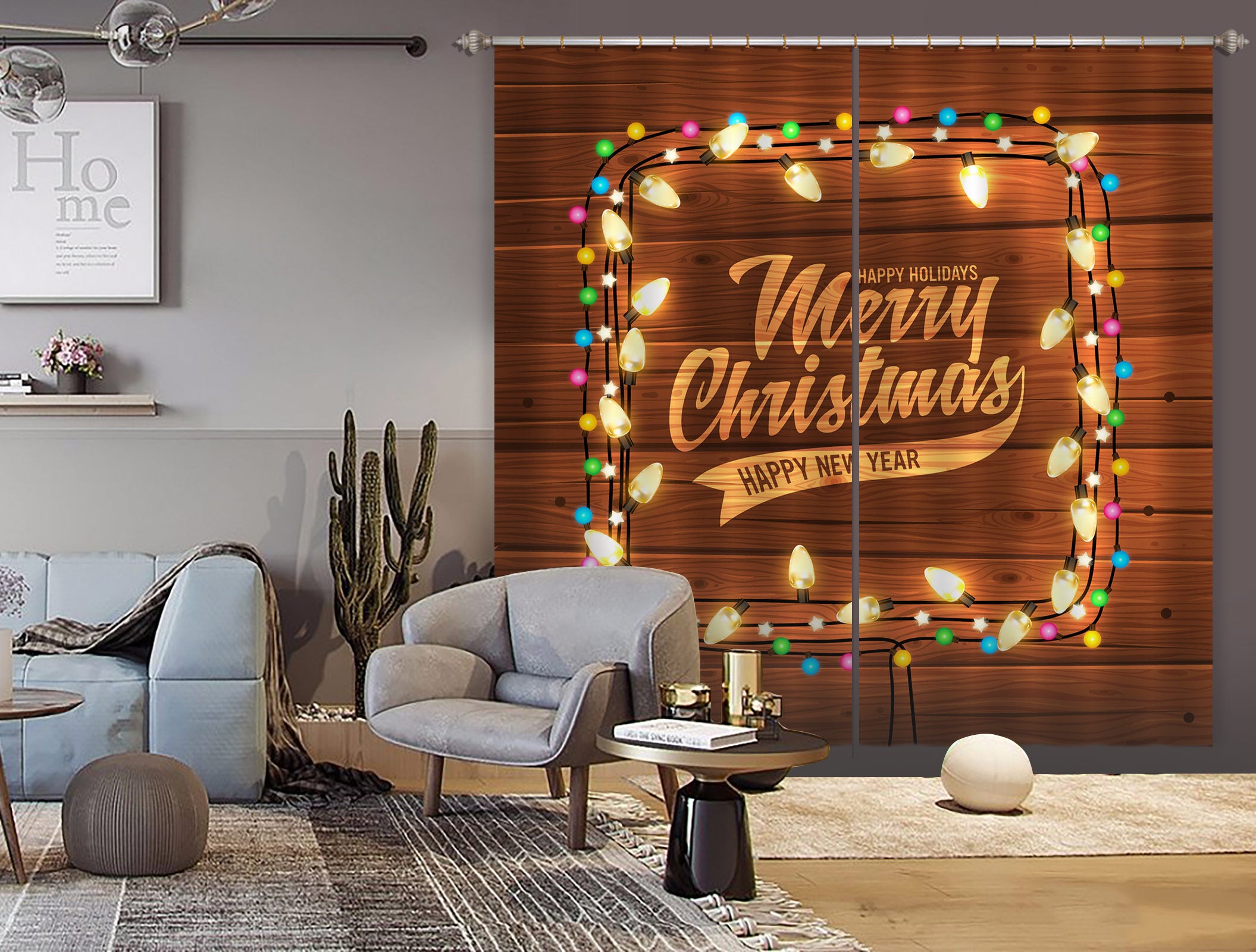 3D String Lights 53075 Christmas Curtains Drapes Xmas