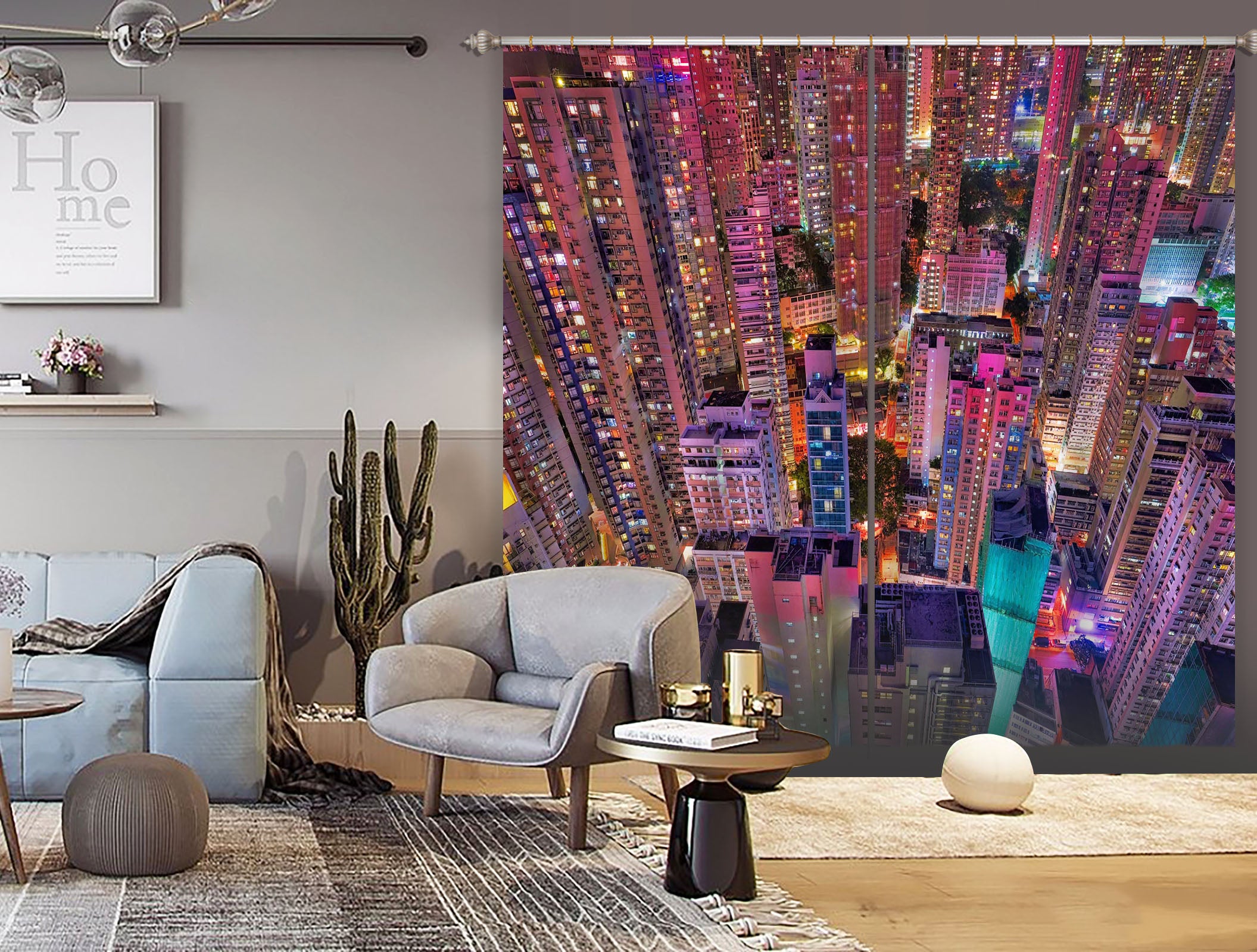 3D Pink Light 200 Marco Carmassi Curtain Curtains Drapes