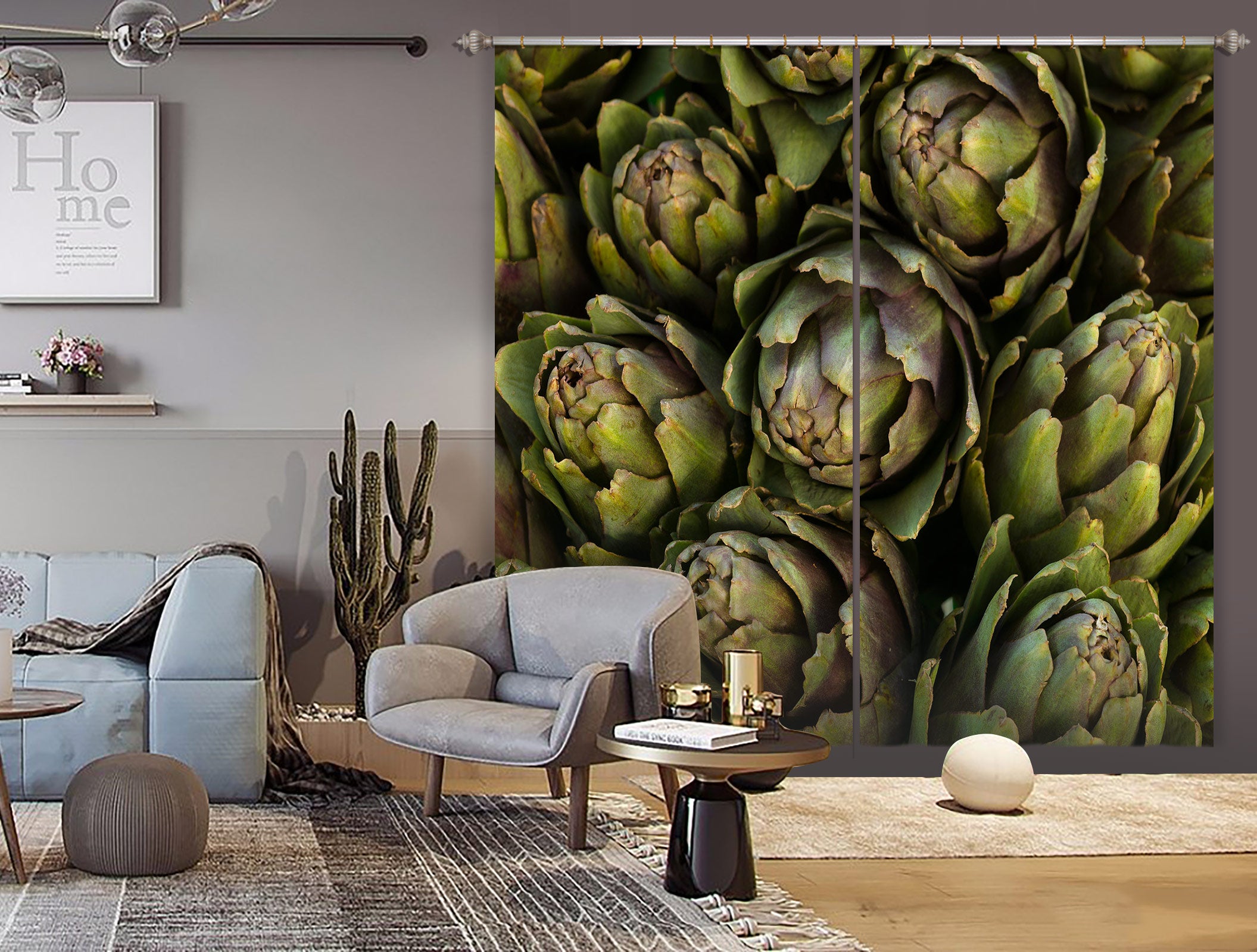 3D Green Plants 6556 Assaf Frank Curtain Curtains Drapes