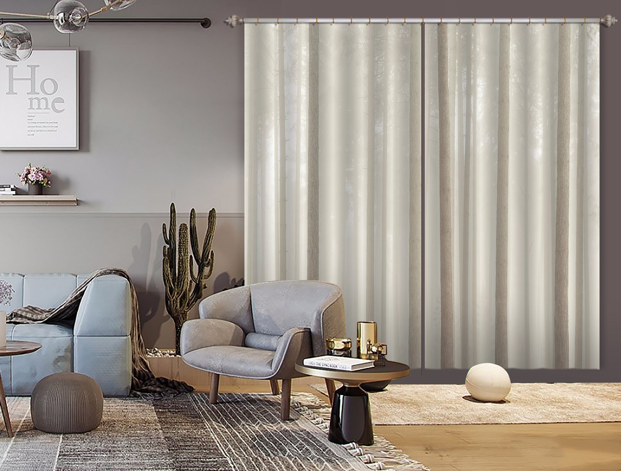 3D Forest Trunk 6586 Assaf Frank Curtain Curtains Drapes