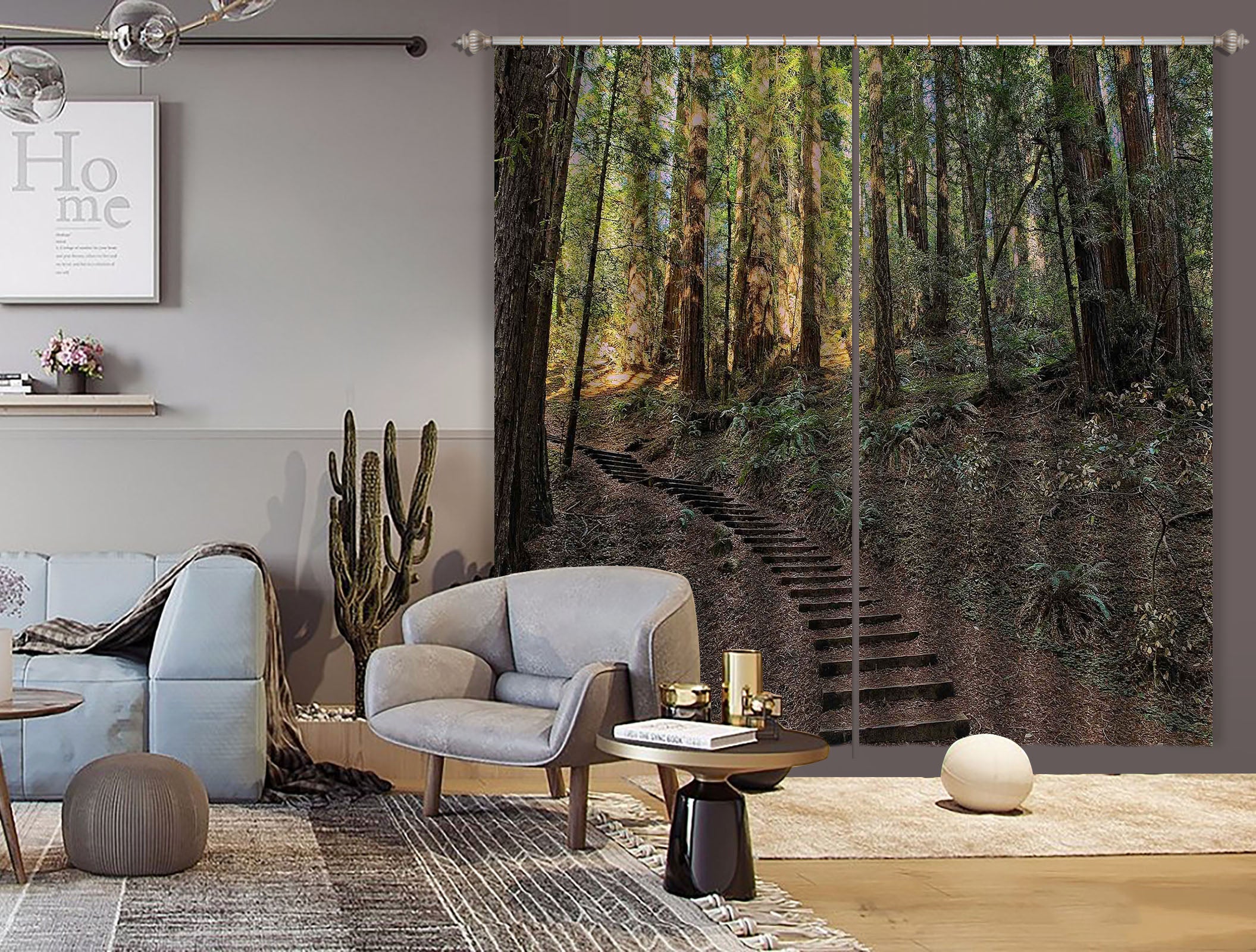 3D Forest Walkway 62146 Kathy Barefield Curtain Curtains Drapes