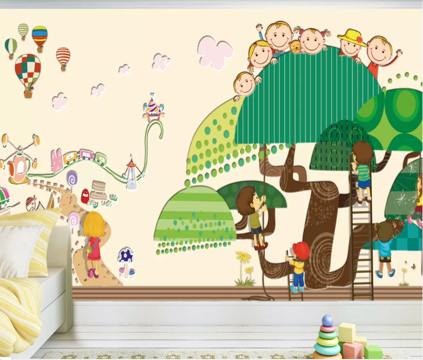 3D Cartoon Tree WC149 Wall Murals
