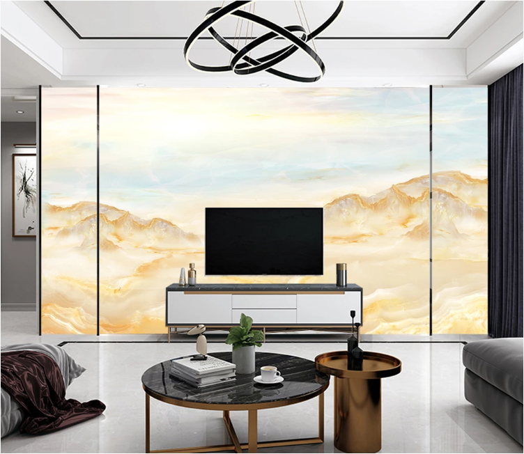 3D Yellow Mountain WC2598 Wall Murals
