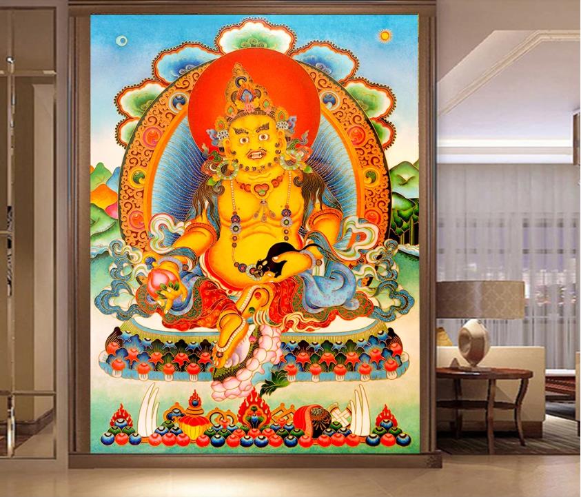 3D Colorful Buddha 1232 Wall Murals