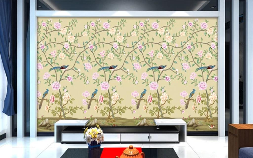 3D White Lush Flowers 1130 Wall Murals