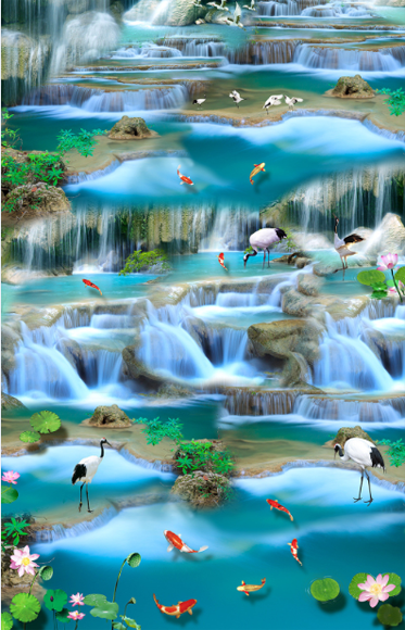 3D Flowing River Floor Mural Wallpaper AJ Wallpaper 2
