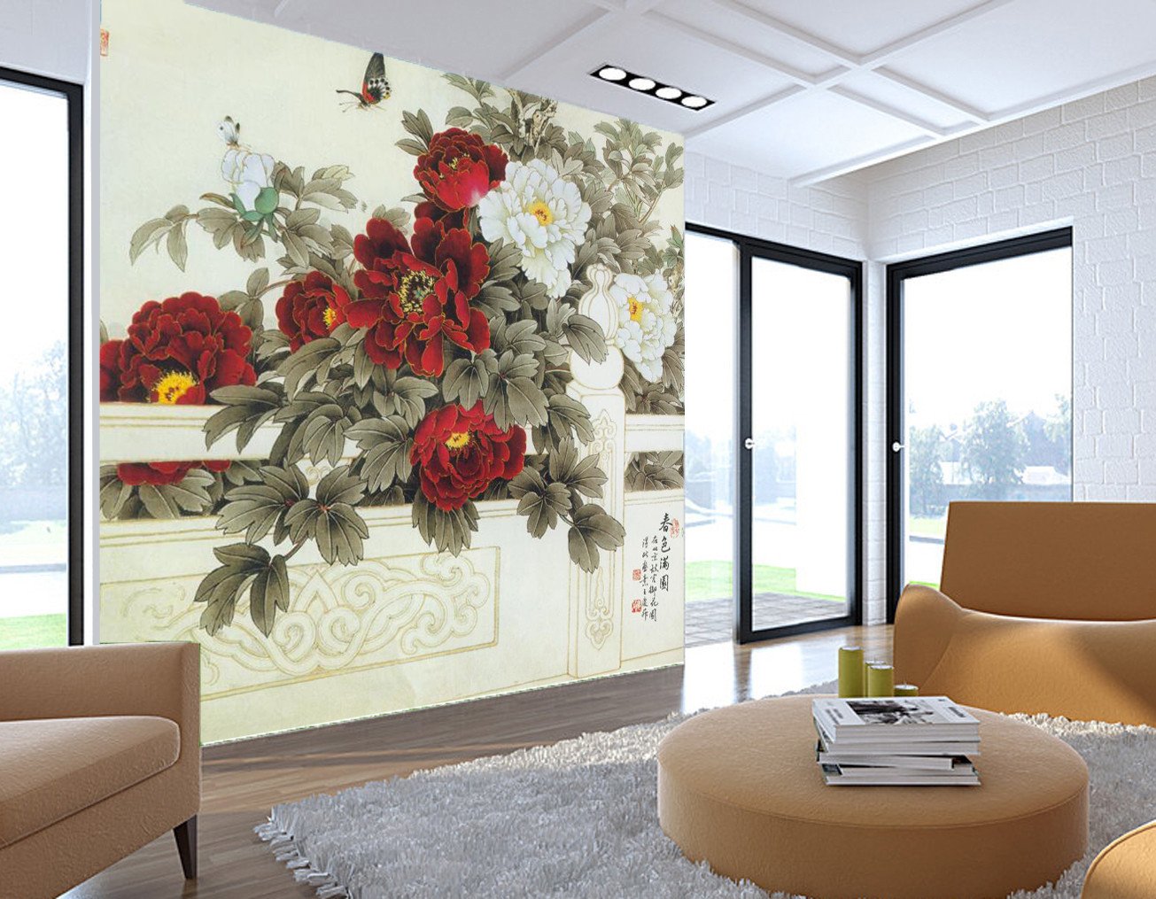 Red Beauty Peony 752 Wallpaper AJ Wallpaper 1