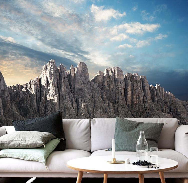 3D Stone Mountain Blue Sky 753 Wallpaper AJ Wallpaper