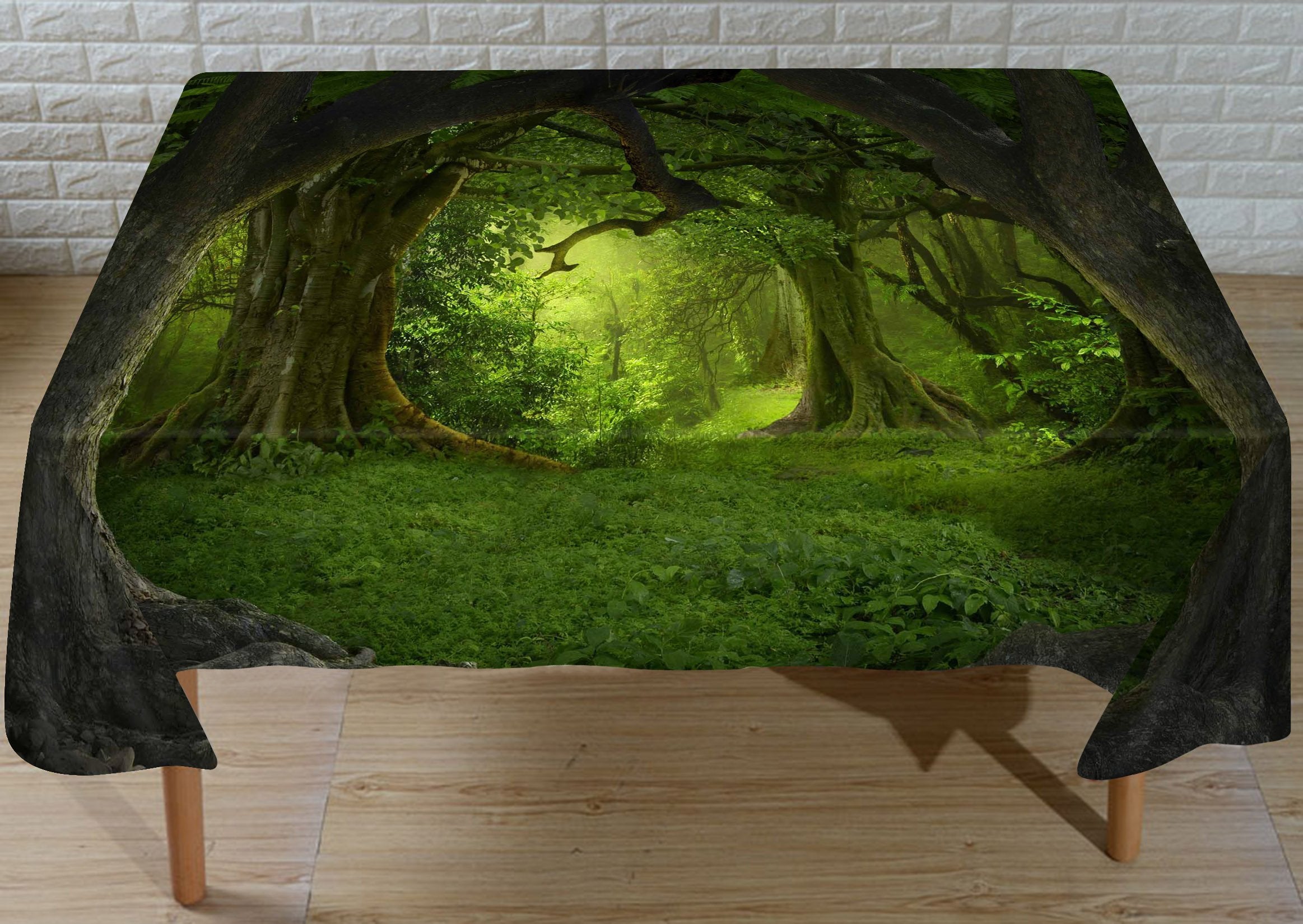 3D Thick Forest Big Trees 528 Tablecloths Wallpaper AJ Wallpaper