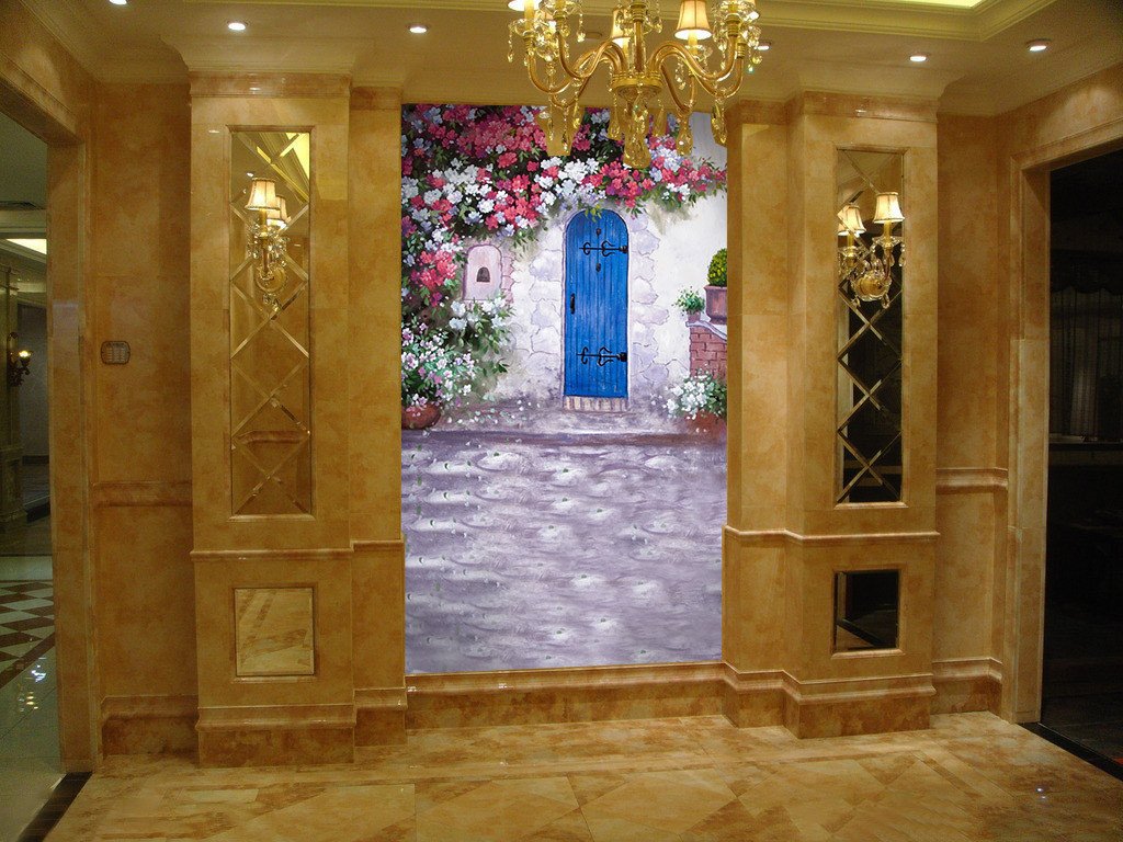 Gate Flowers Wallpaper AJ Wallpaper