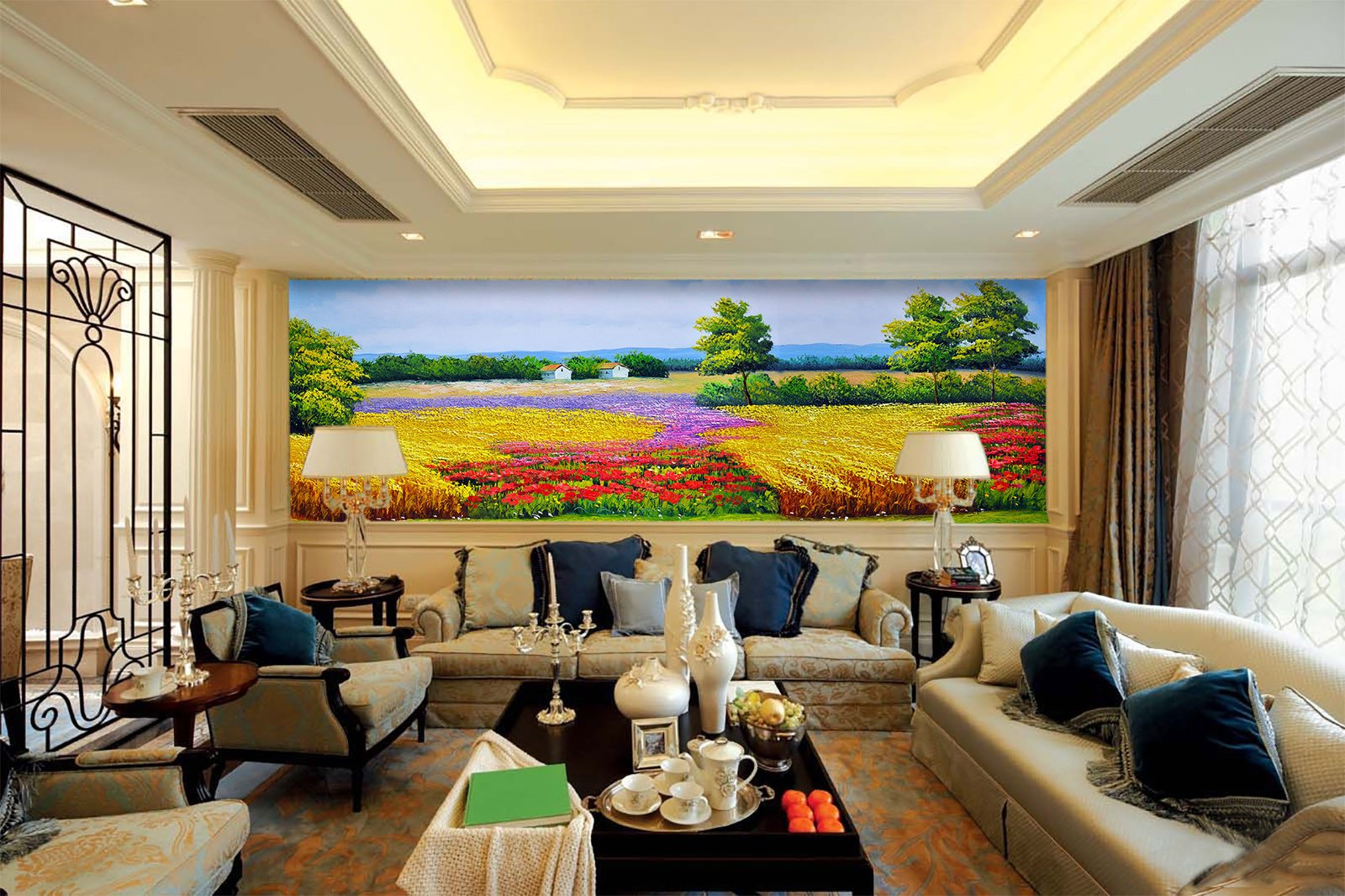 Colorful Farmlands Wallpaper AJ Wallpaper